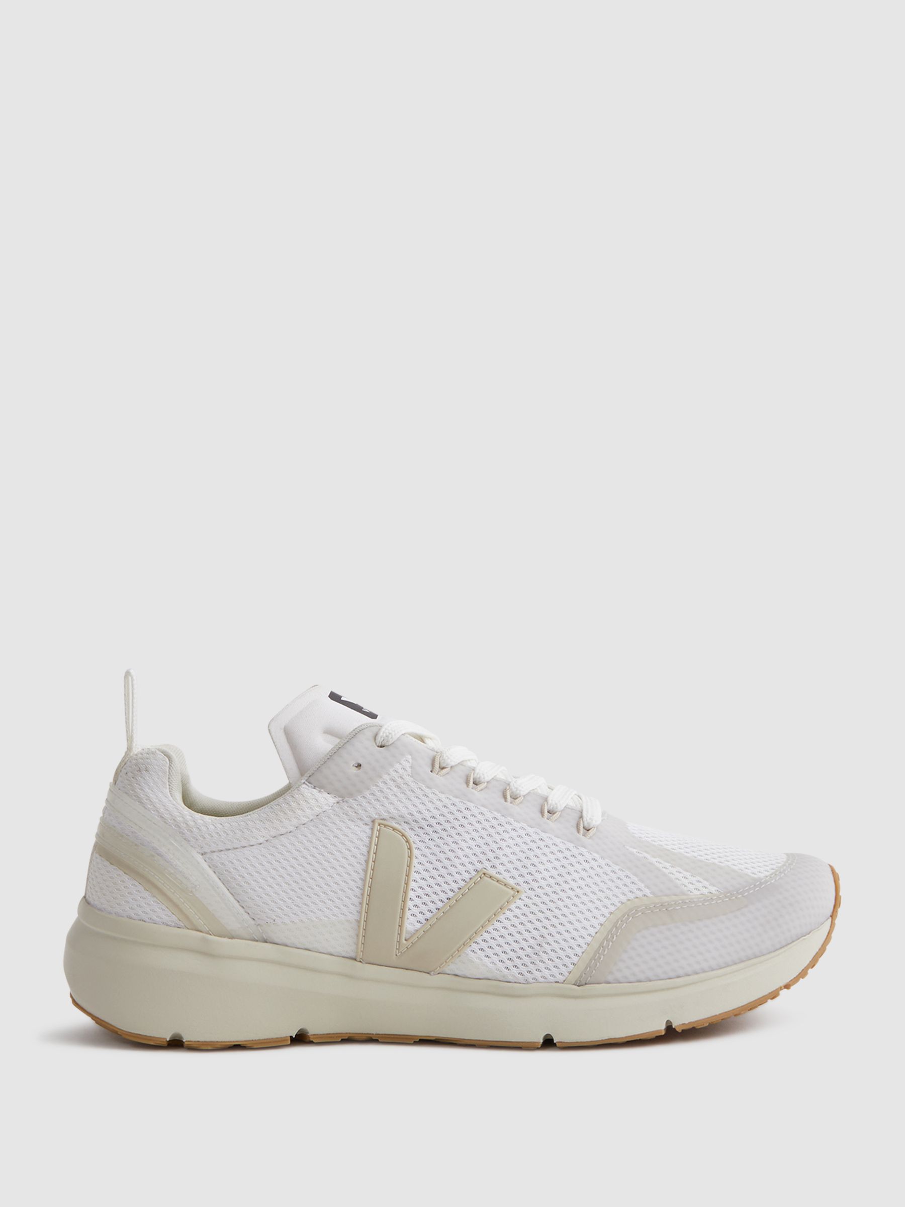 Veja Mesh Running Trainers in White Pierre - Image 1 of 5