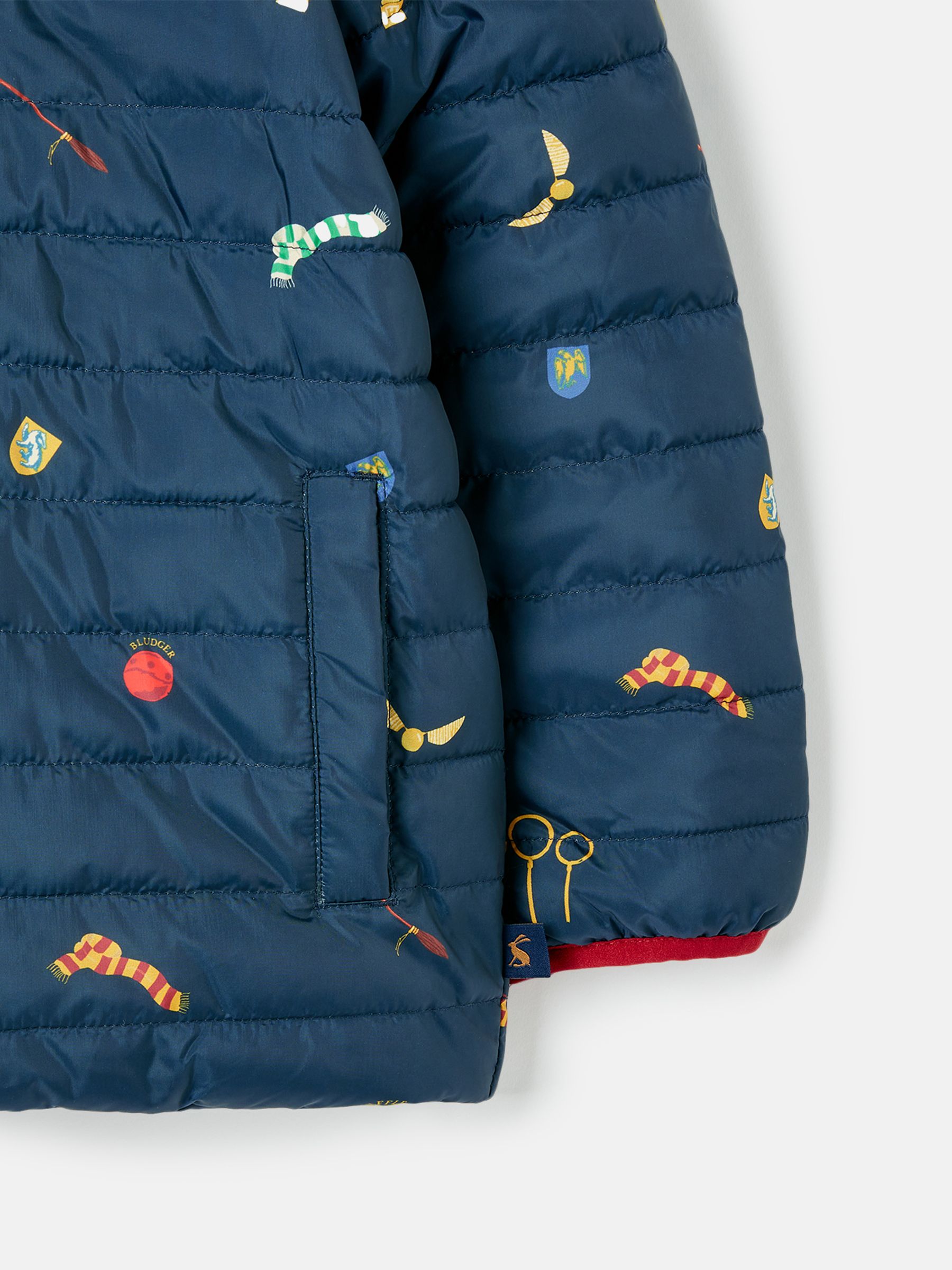 Harry Potter™ Icons Navy Blue Showerproof Reversible Coat - Image 4 of 7