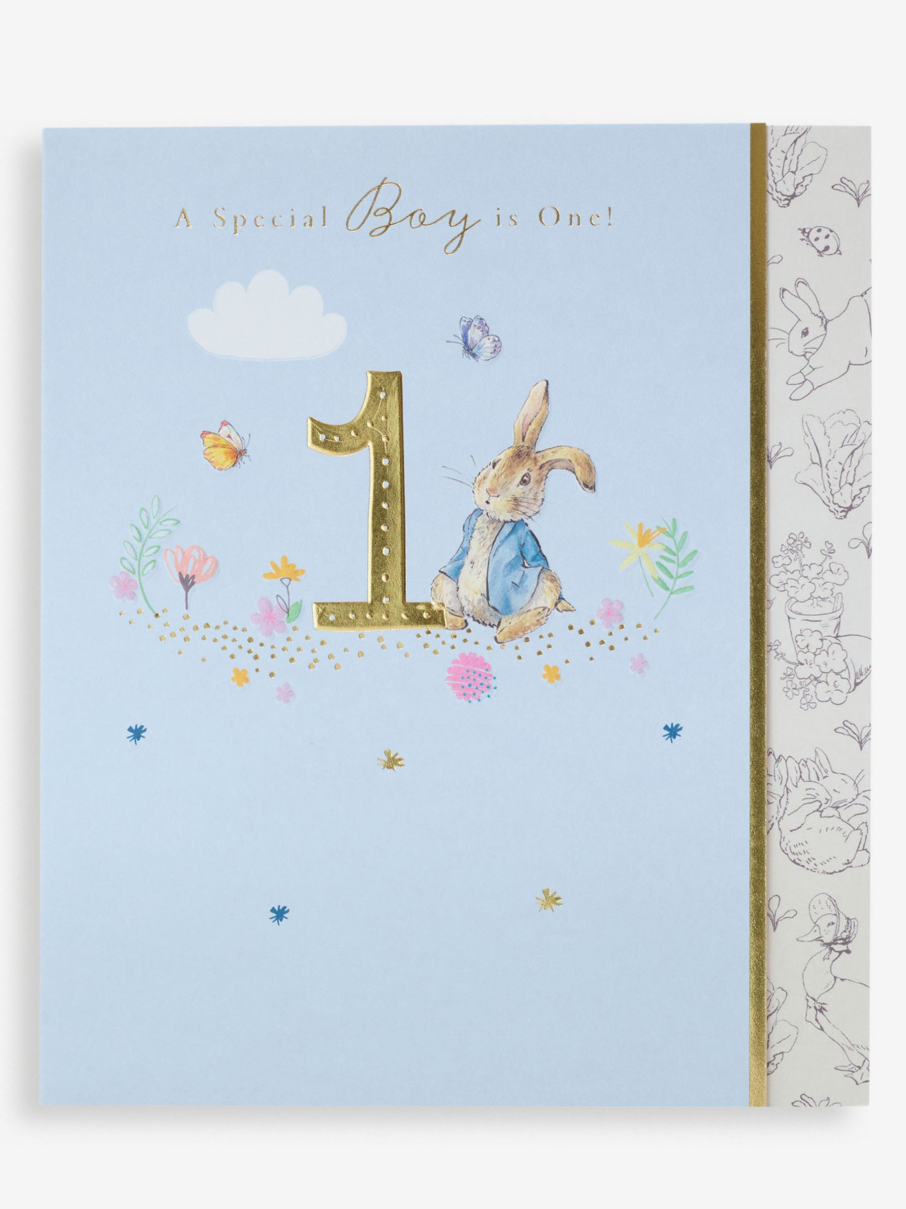 Peter Rabbit 1st Birthday Card - Image 1 of 5