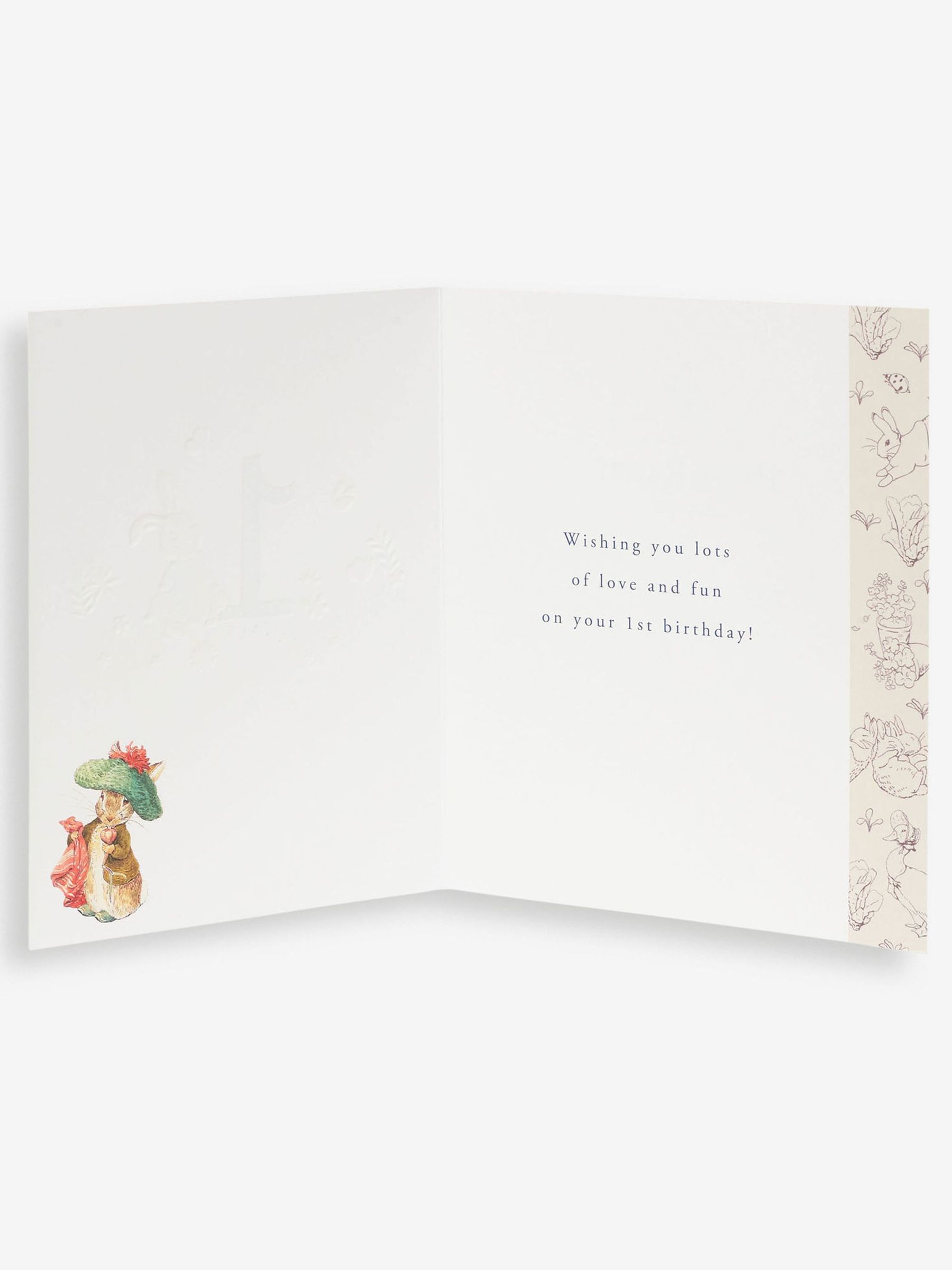 Peter Rabbit 1st Birthday Card - Image 4 of 5