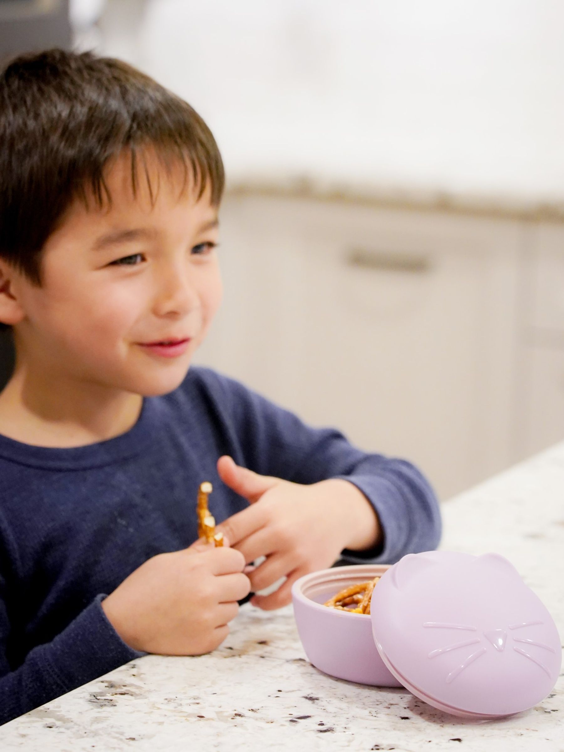 Melii Silicone Bowl with Lid Cat - Image 1 of 6