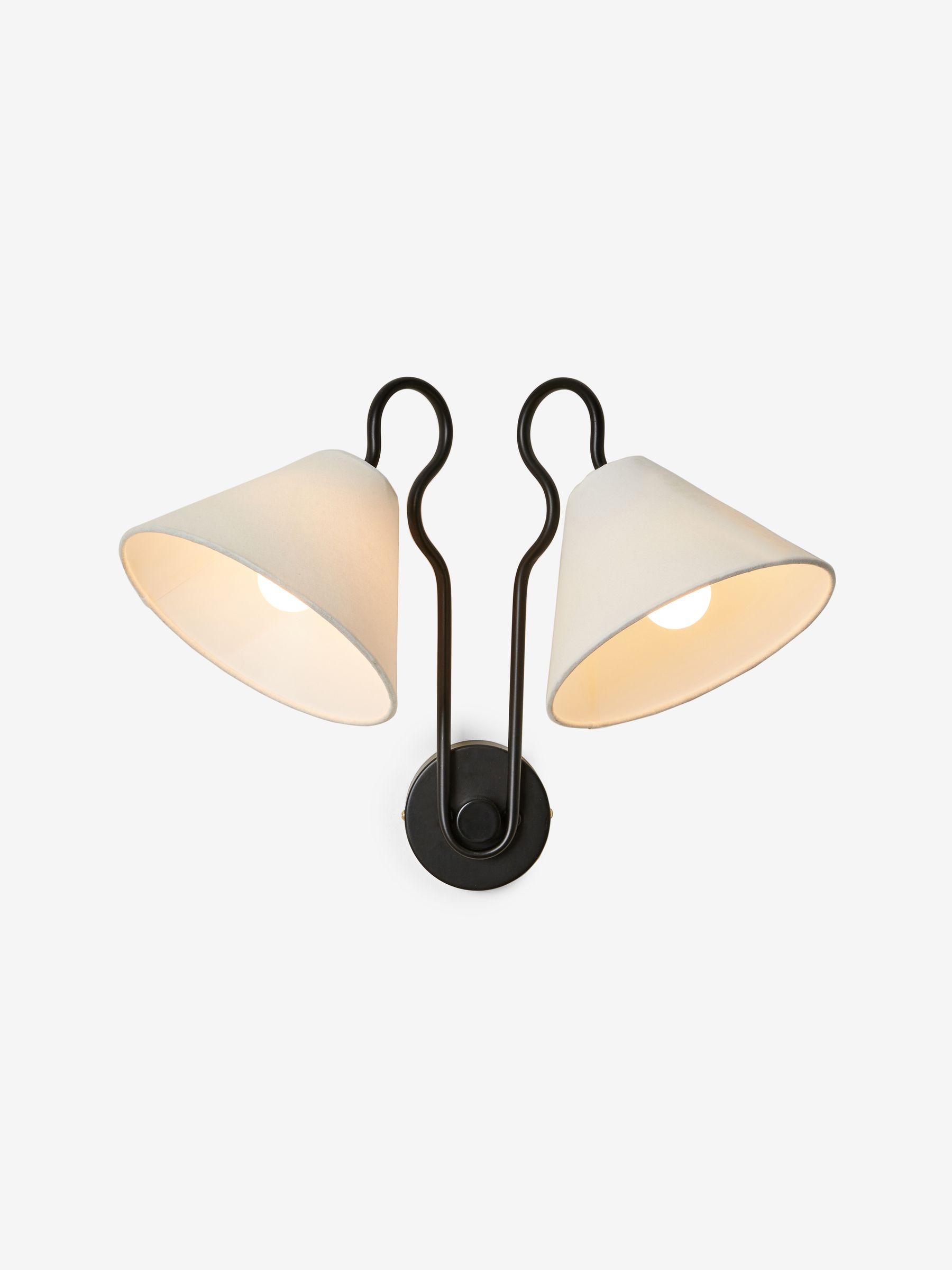 Madelyn Double Wall Light in Black - Image 3 of 3