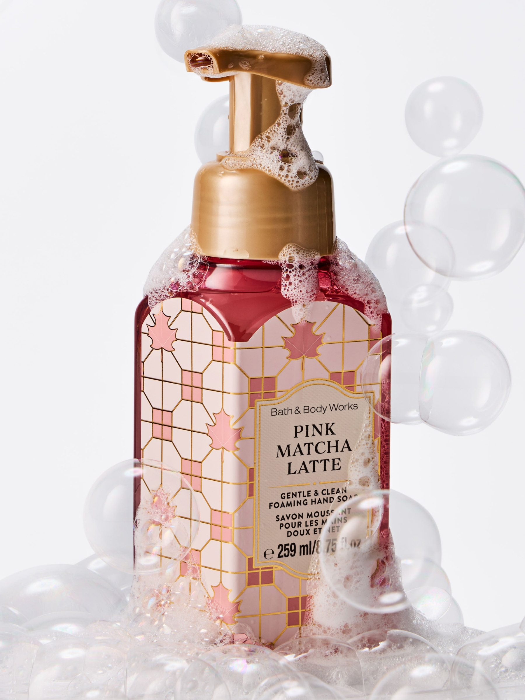 Pink Matcha Latte Gentle & Clean Foaming Hand Soap 259ml - Image 2 of 5