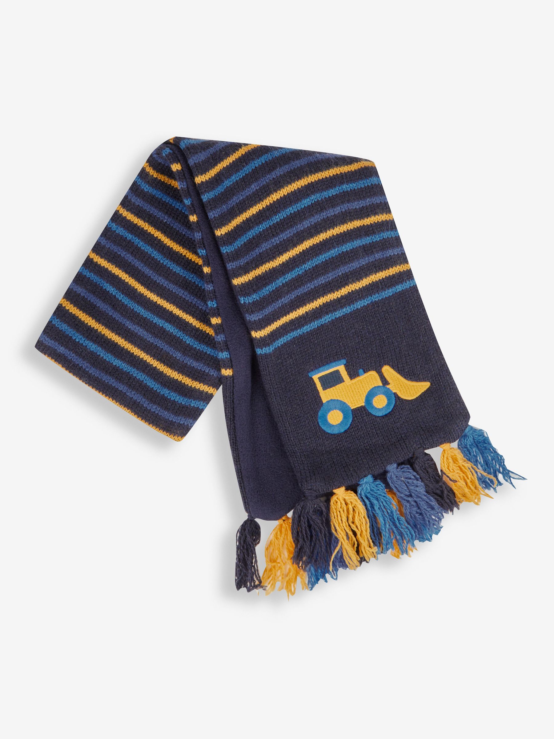 Navy Blue Boys Digger Striped Scarf - Image 2 of 3
