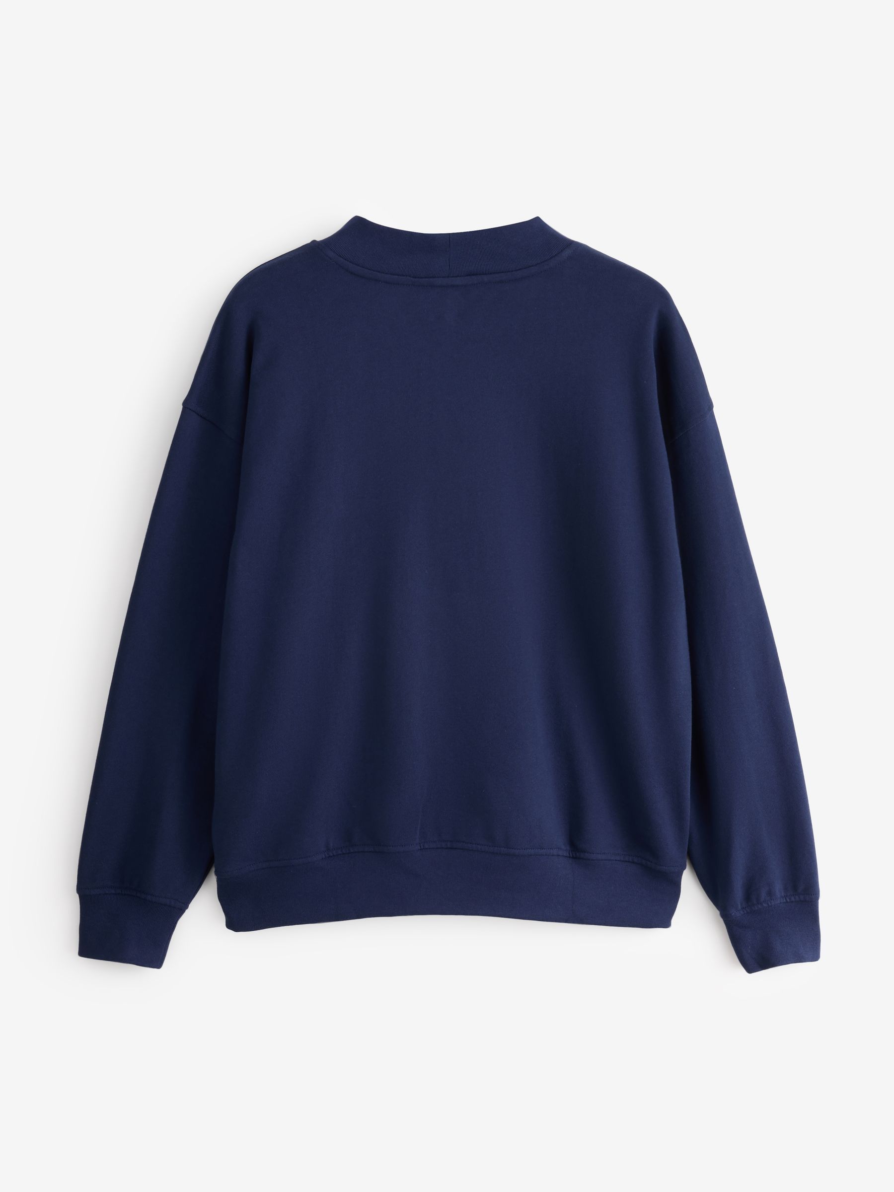 Navy Brannan Bear French Terry Oversized Mock Neck Sweatshirt - Image 2 of 5 Navy Brannan Bear French Terry Oversized Mock Neck Sweatshirt - Image 2 of 5