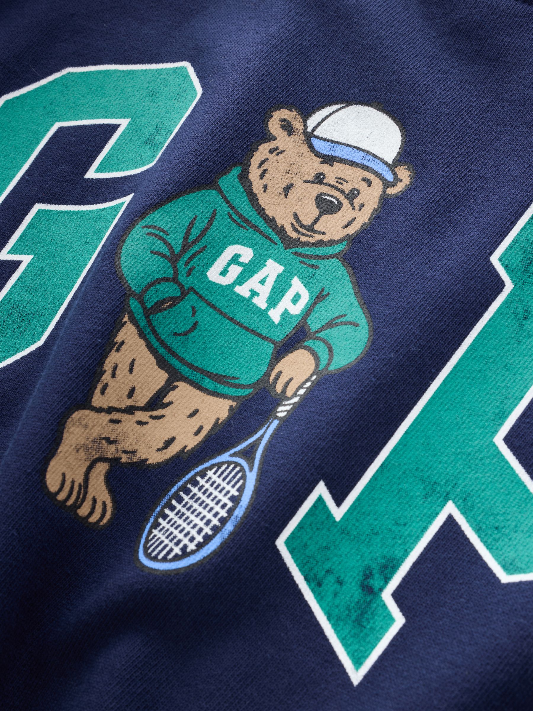 Navy Brannan Bear French Terry Oversized Mock Neck Sweatshirt - Image 4 of 5