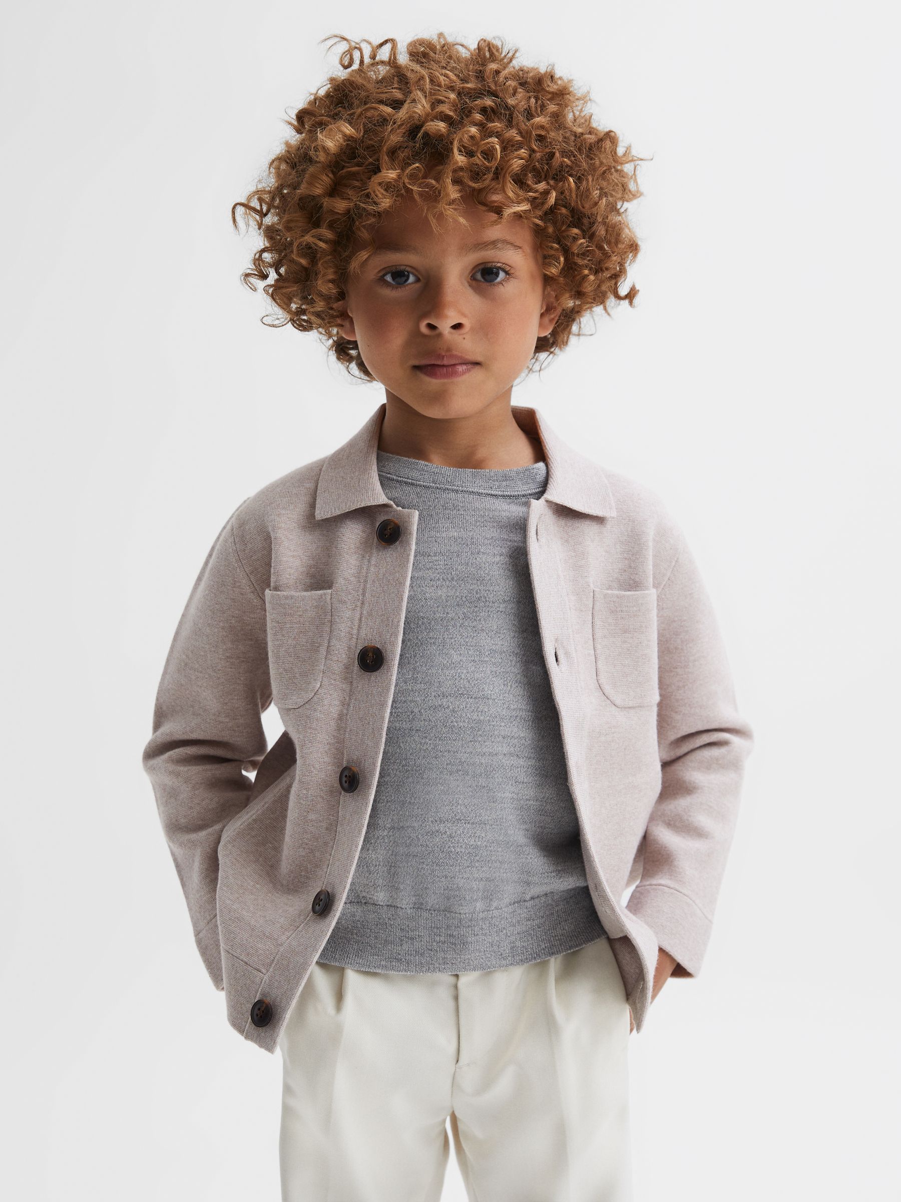 3-9 yrs Long Sleeve Button Through Cardigan in Navy - Image 1 of 6