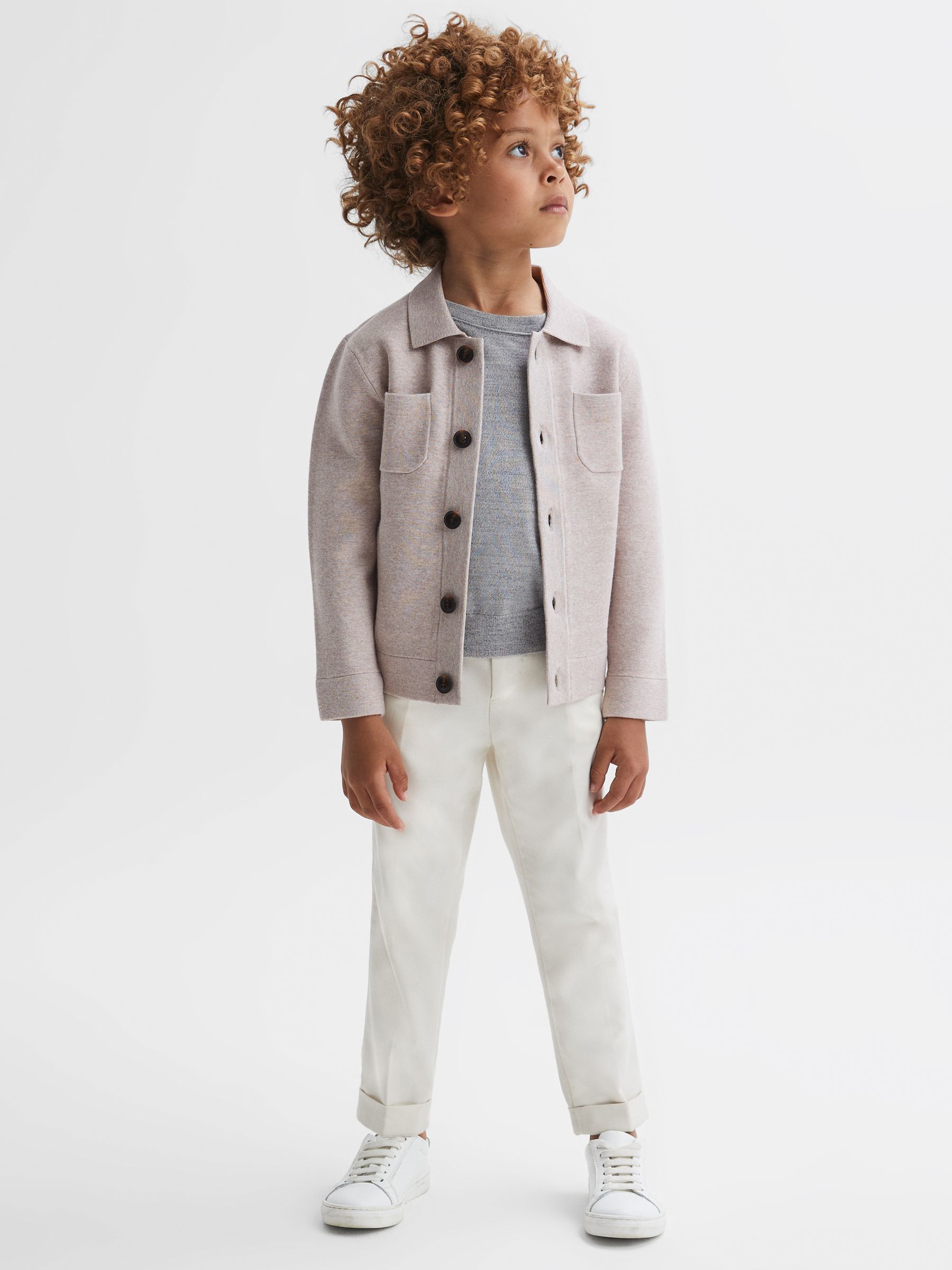 3-9 yrs Long Sleeve Button Through Cardigan in Navy - Image 3 of 6