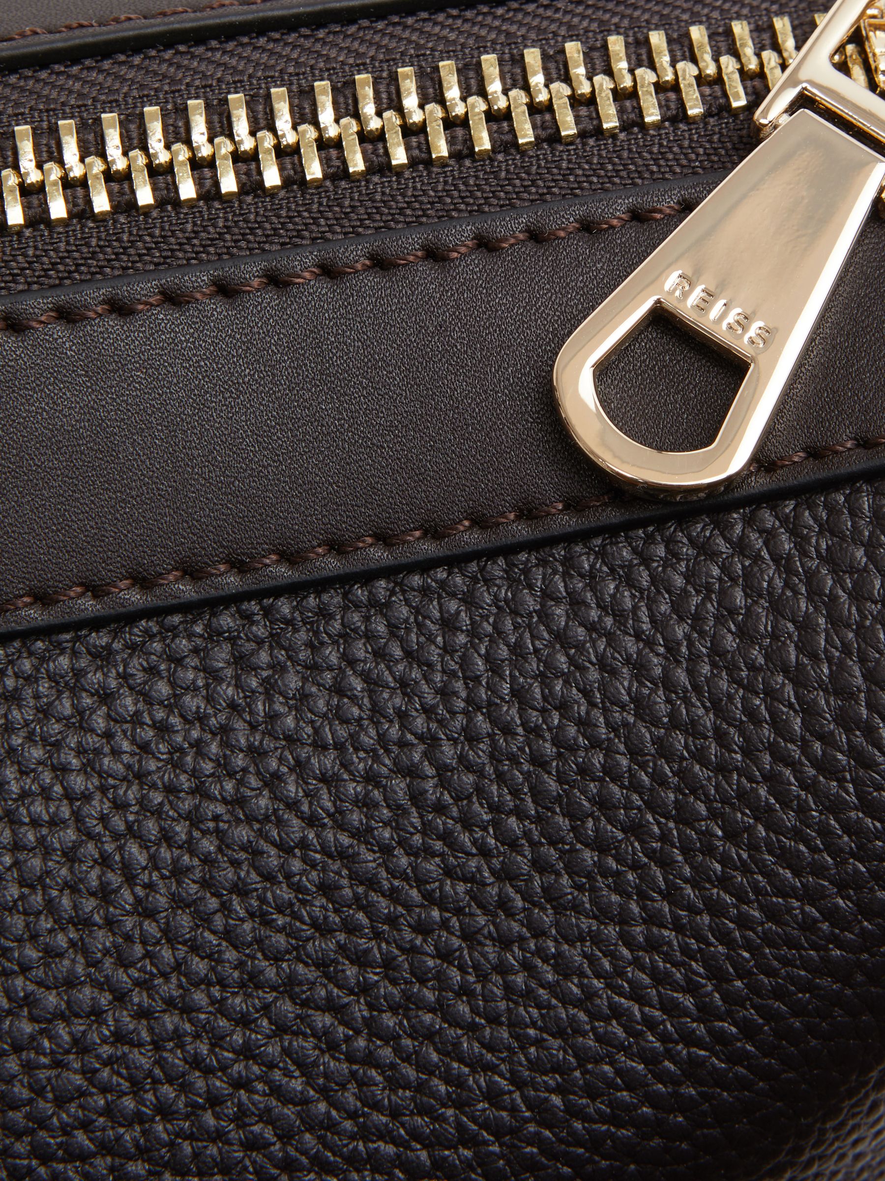 Leather Holdall in Chocolate - Image 5 of 5