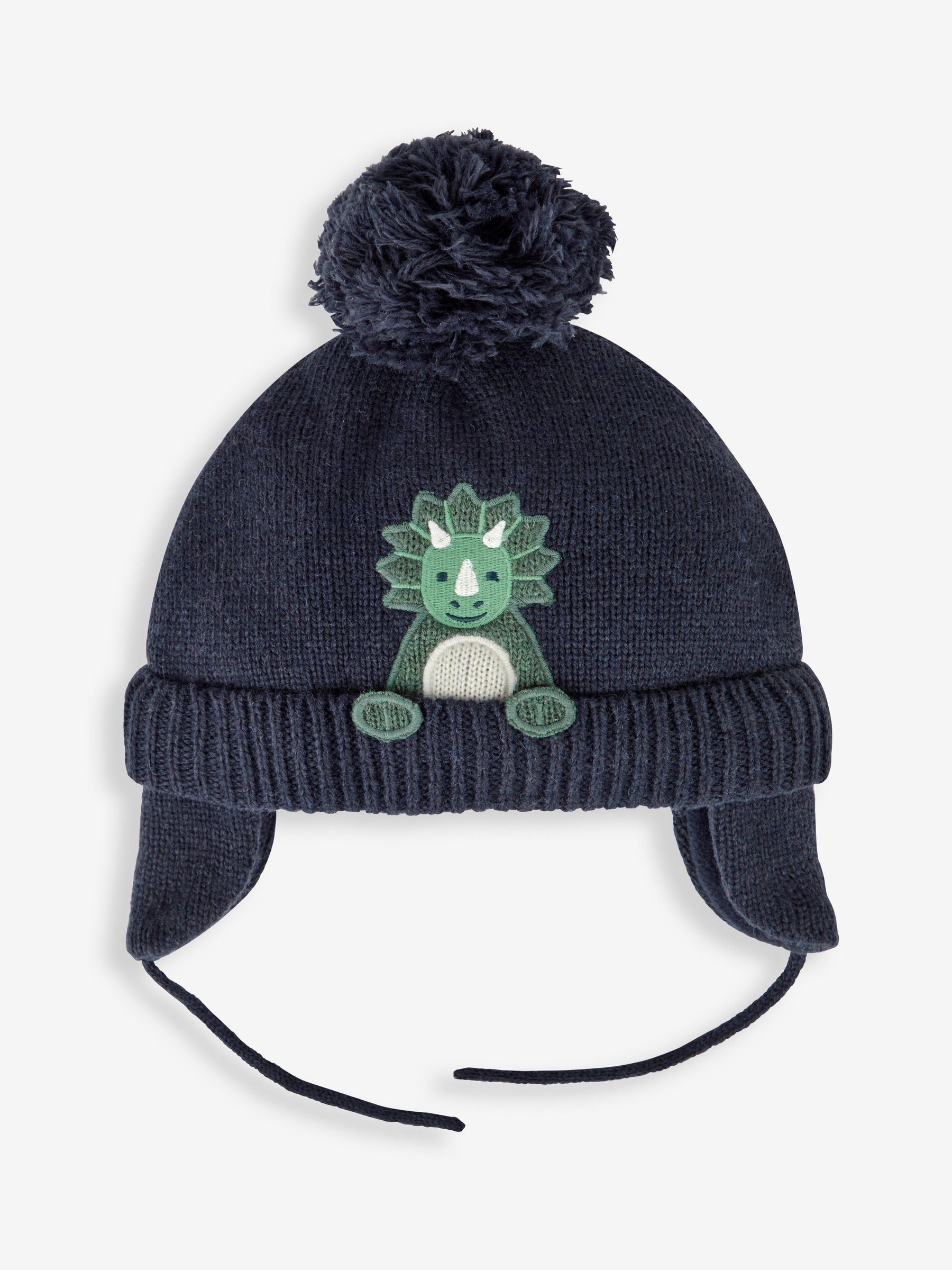 Navy Blue Appliqué Bobble Hat - Image 1 of 2