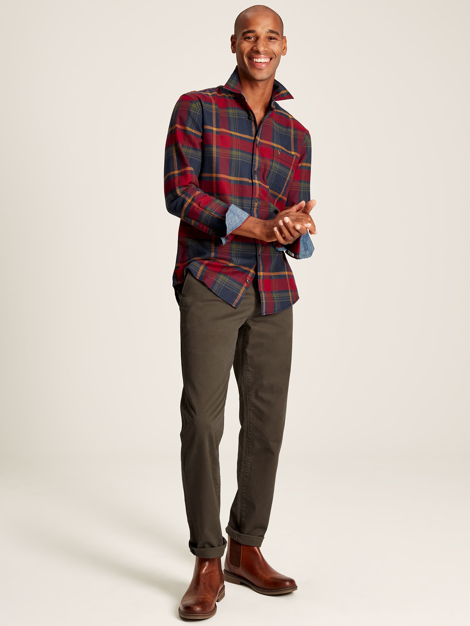 Buchannan Red Cotton Check Shirt - Image 3 of 6