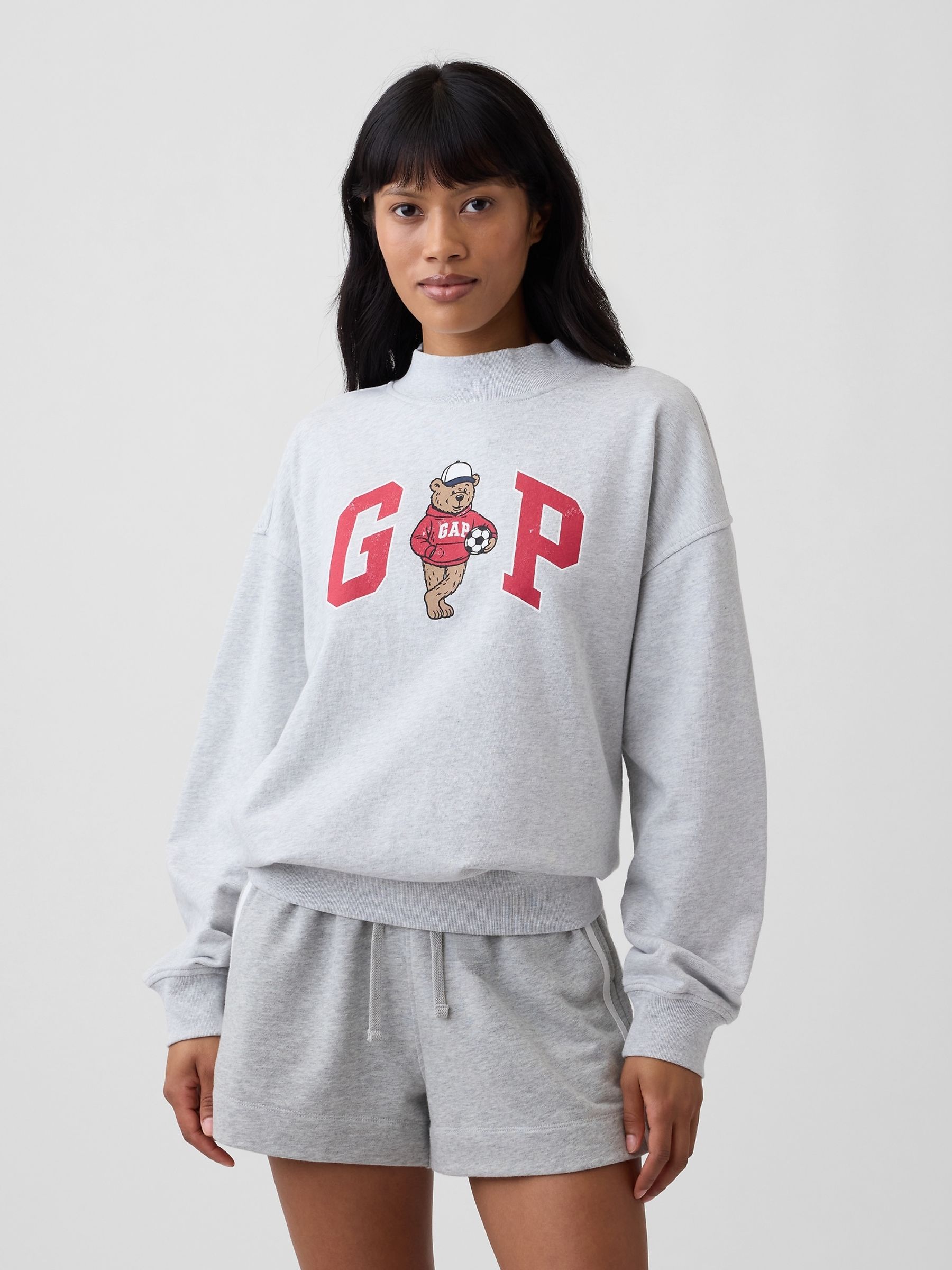 Grey French Terry Brannan Bear Logo Sweatshirt - Image 1 of 4