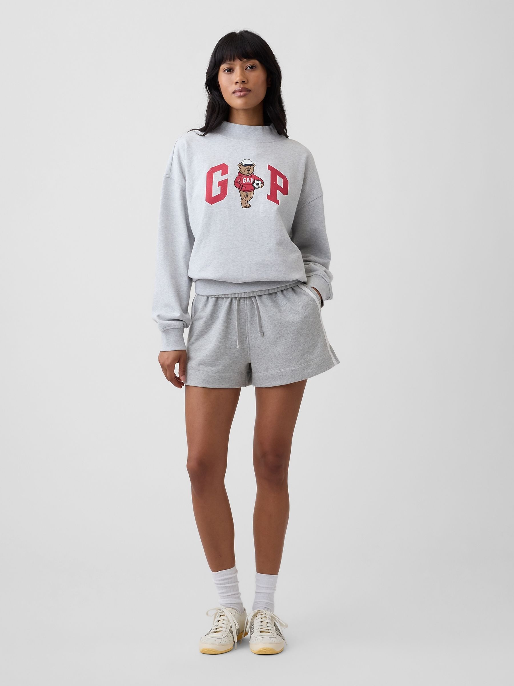 Grey French Terry Brannan Bear Logo Sweatshirt - Image 3 of 4