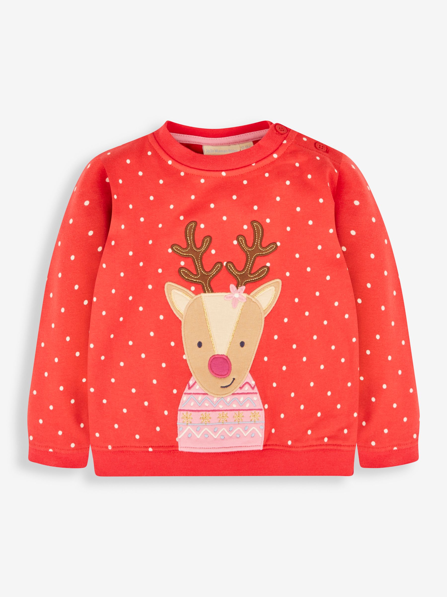 Red Reindeer Appliqué Sweatshirt - Image 3 of 5