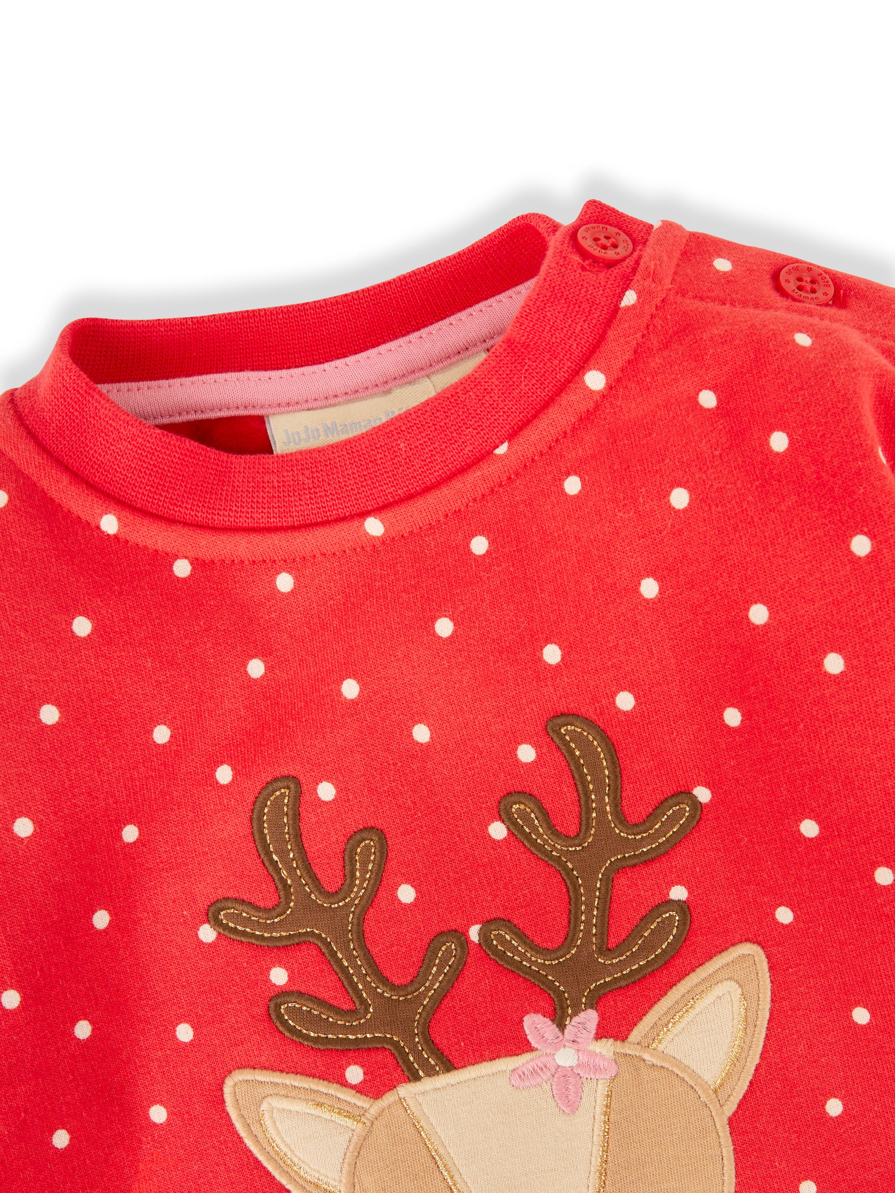 Red Reindeer Appliqué Sweatshirt - Image 4 of 5