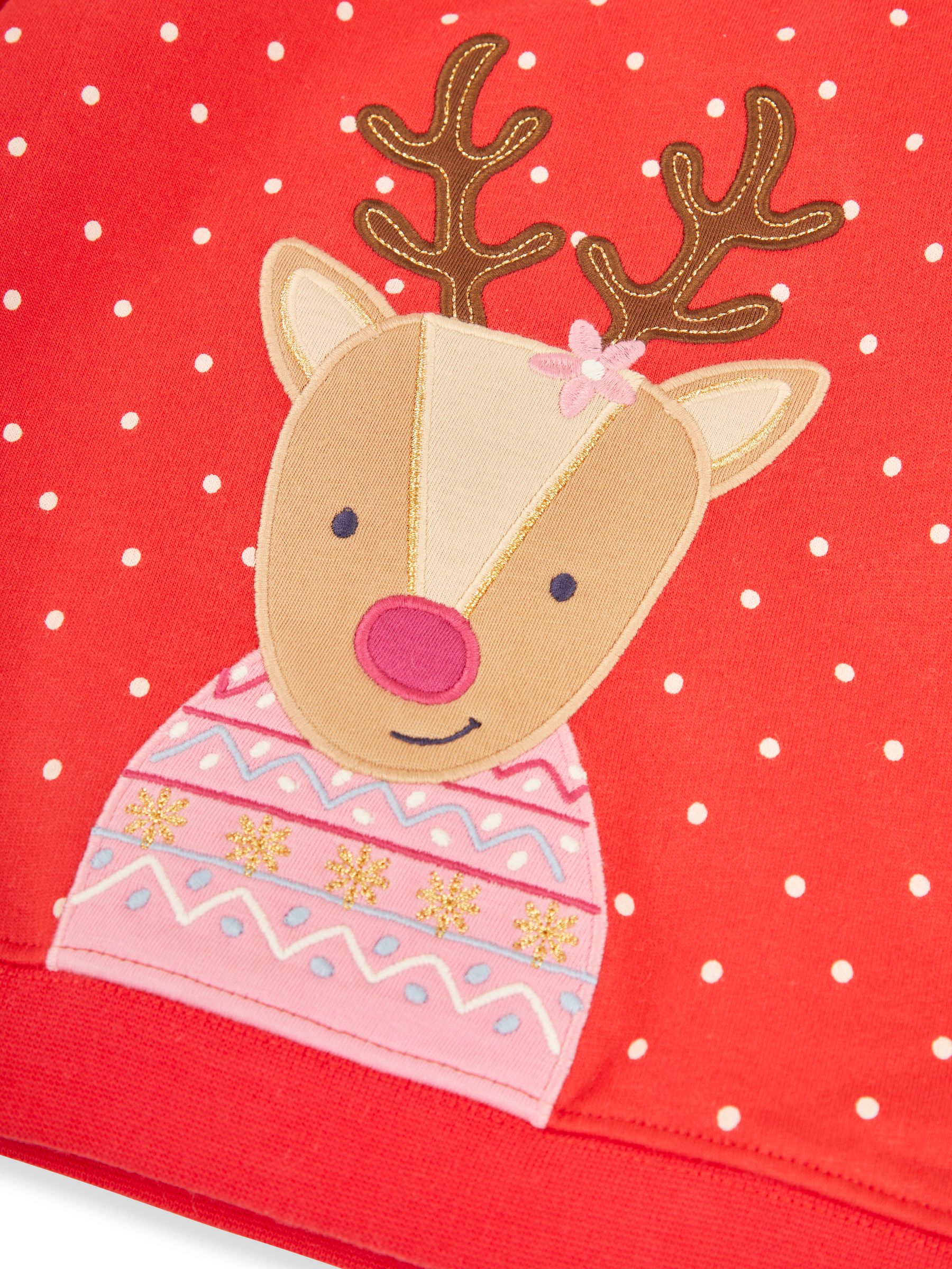 Red Reindeer Appliqué Sweatshirt - Image 5 of 5