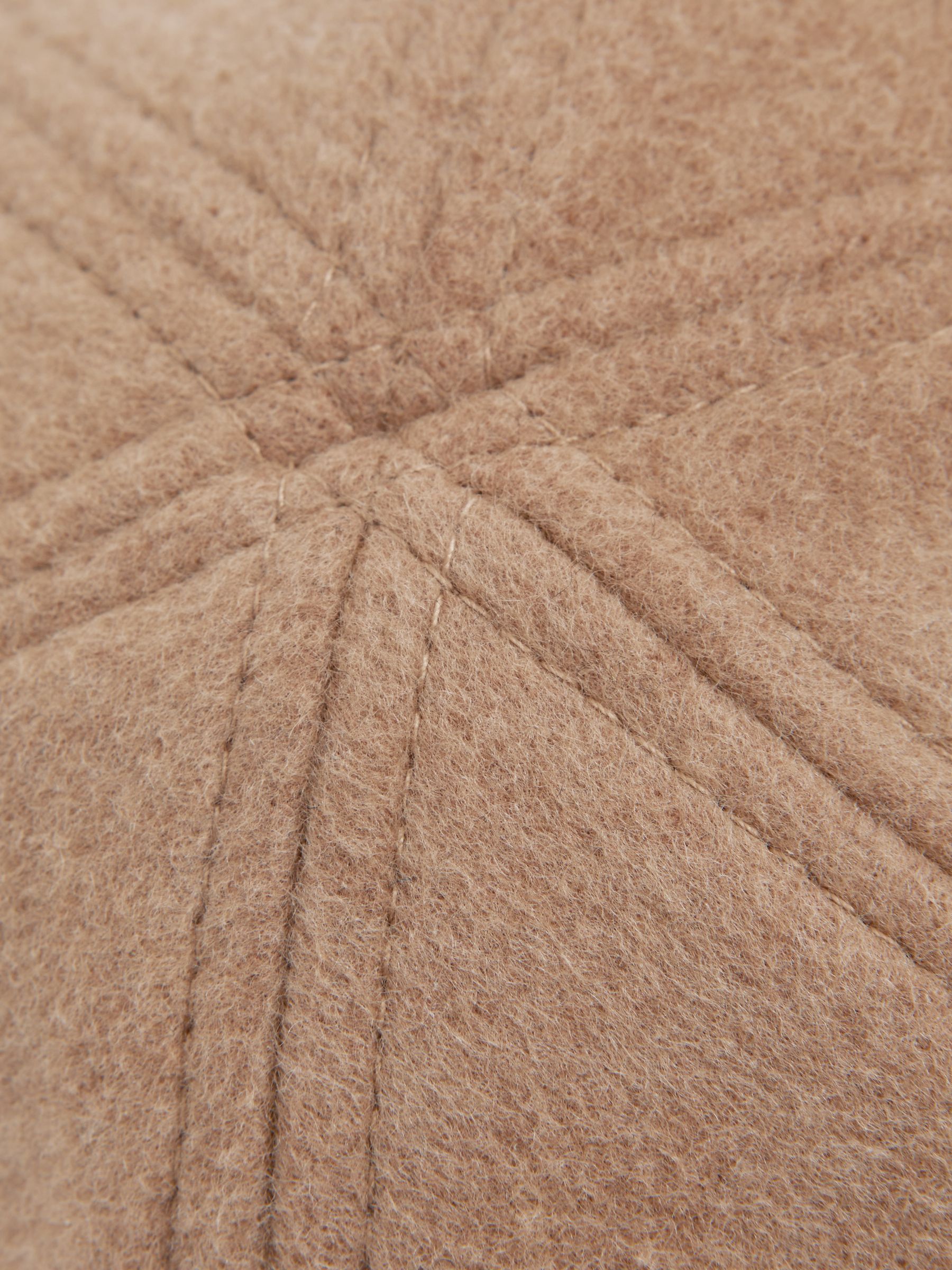 Wool Blend Baseball Cap in Camel/Stone - Image 4 of 4