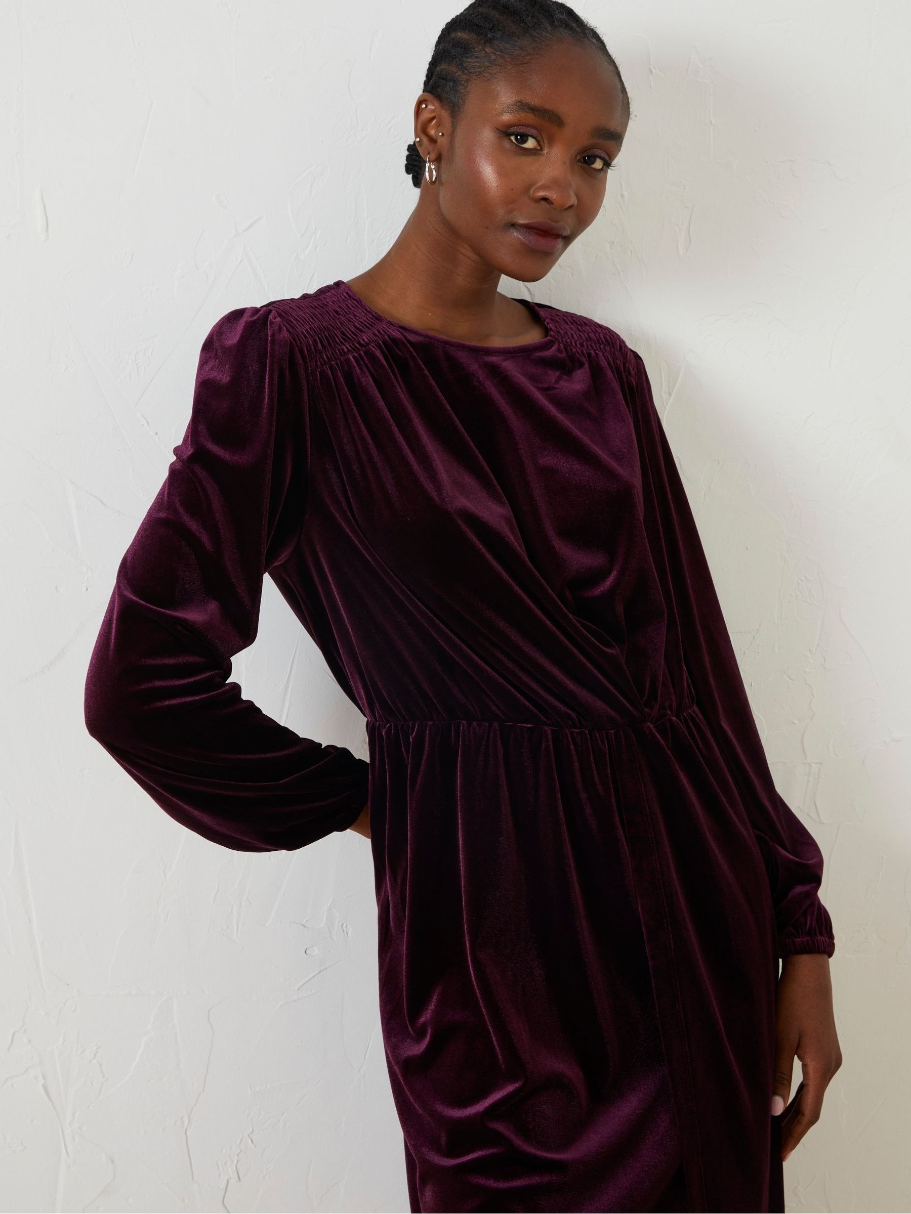 Purple Annie Velvet Dress - Image 3 of 6