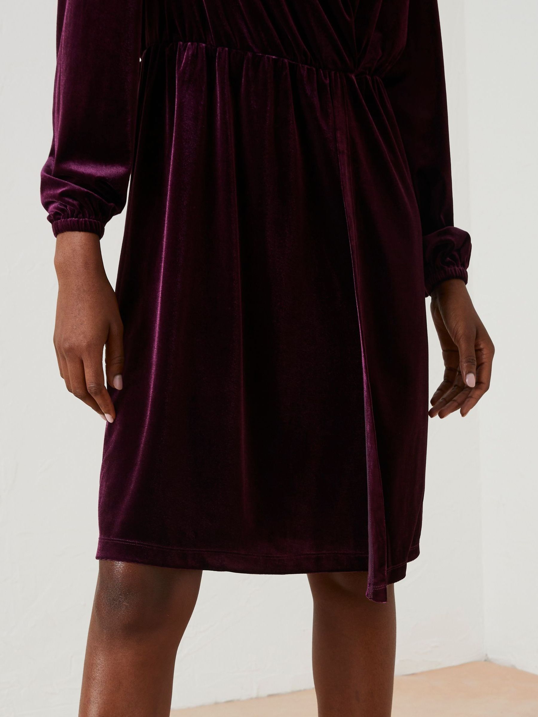 Purple Annie Velvet Dress - Image 5 of 6