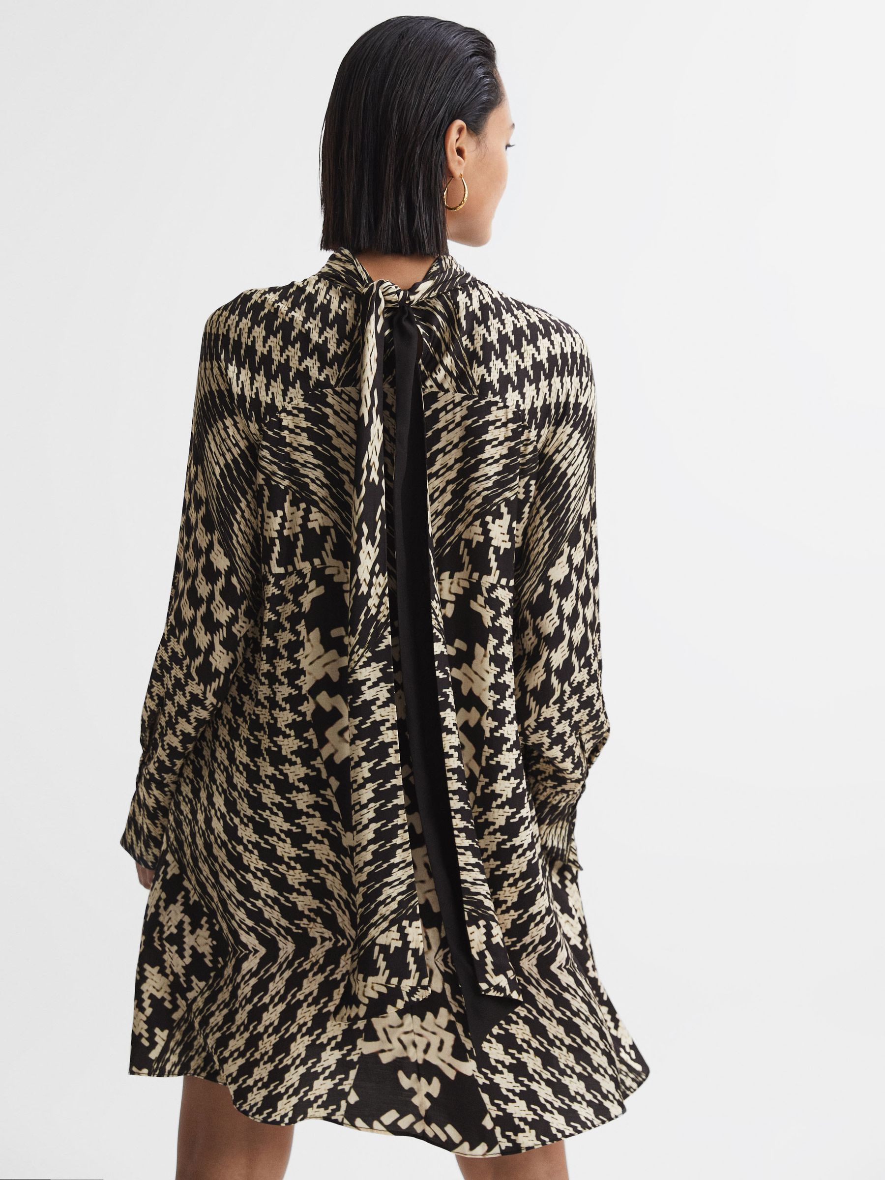 Dogtooth Mini Dress in Black/White - Image 5 of 5