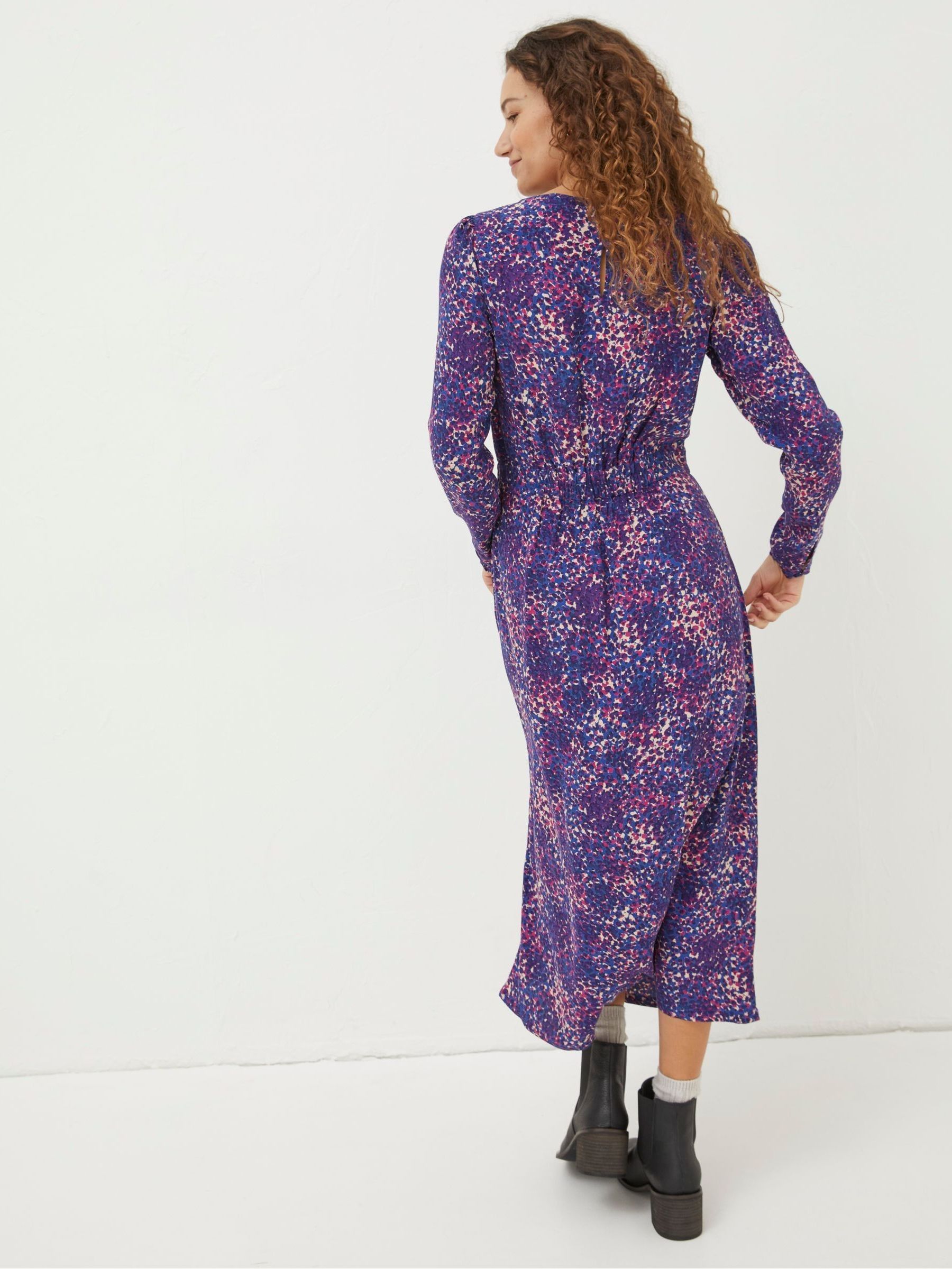 Blue Haldon Layered Spot Midi Dress - Image 2 of 5