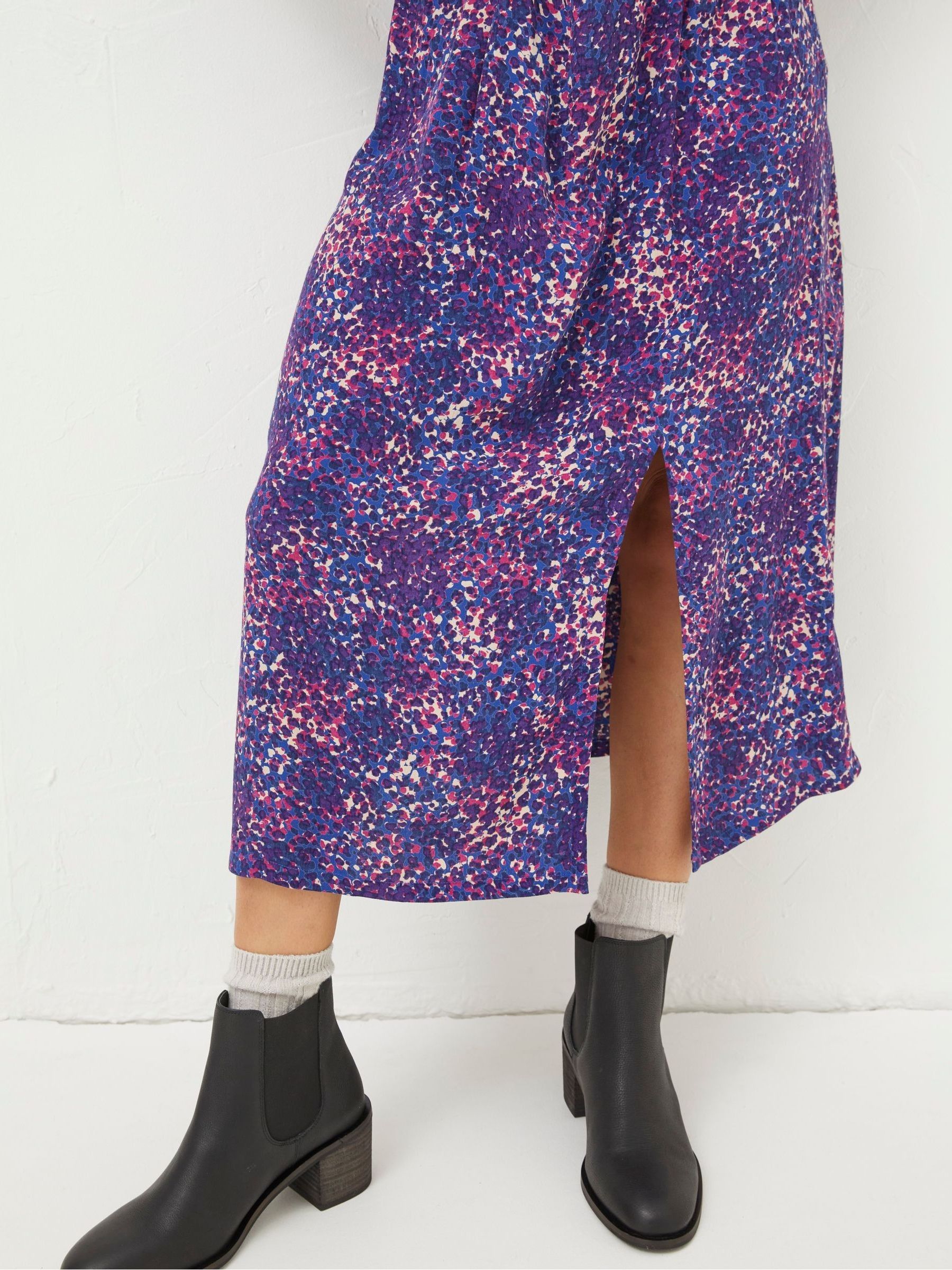 Blue Haldon Layered Spot Midi Dress - Image 4 of 5
