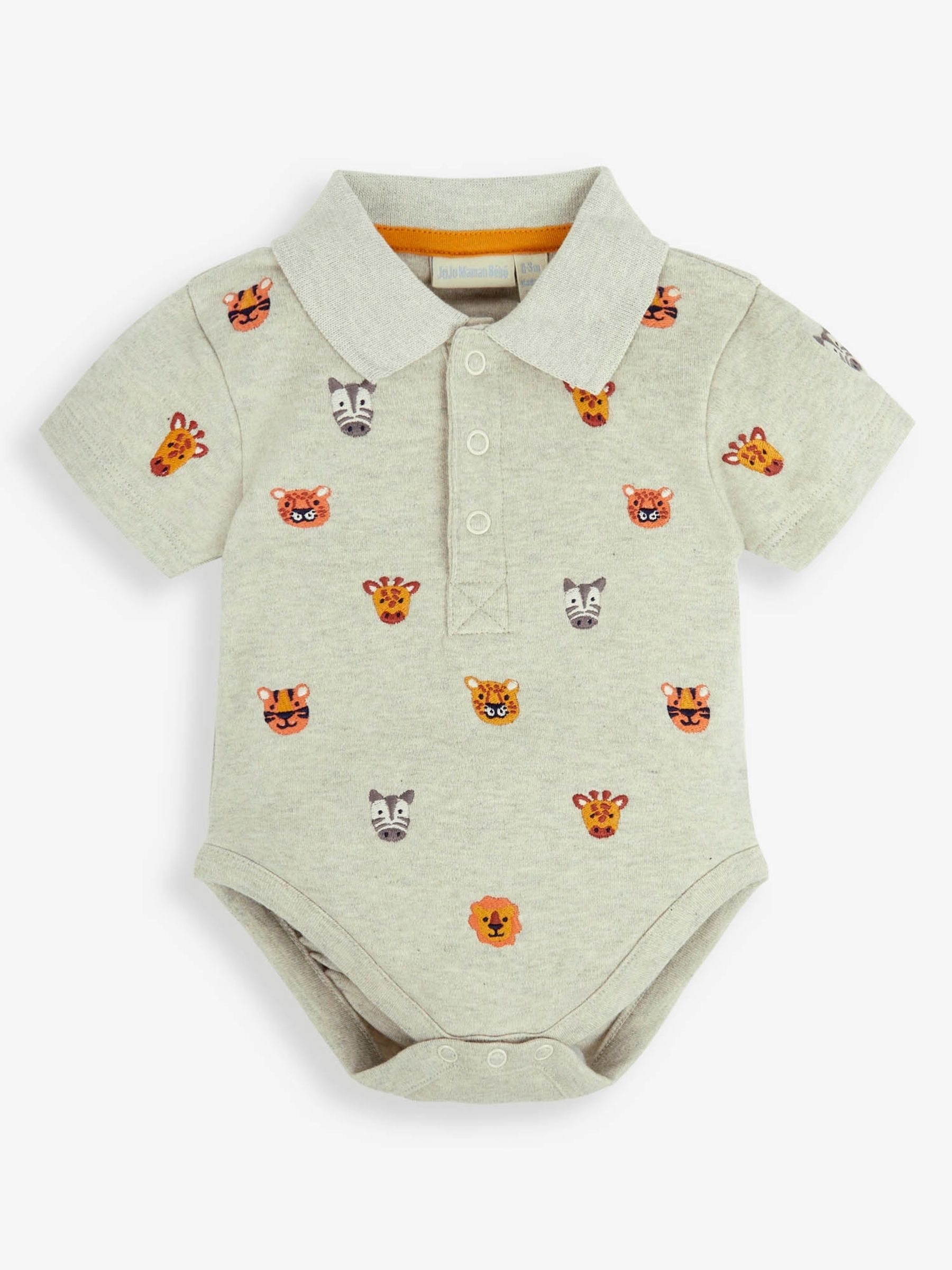 Natural Safari Animals Embroidered Polo Shirt Body - Image 1 of 2