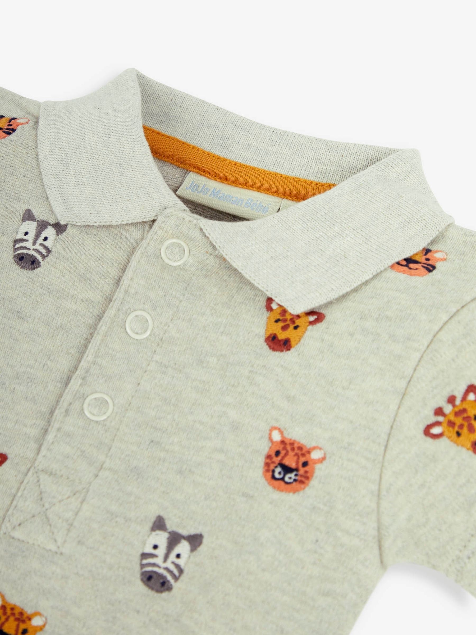 Natural Safari Animals Embroidered Polo Shirt Body - Image 2 of 2