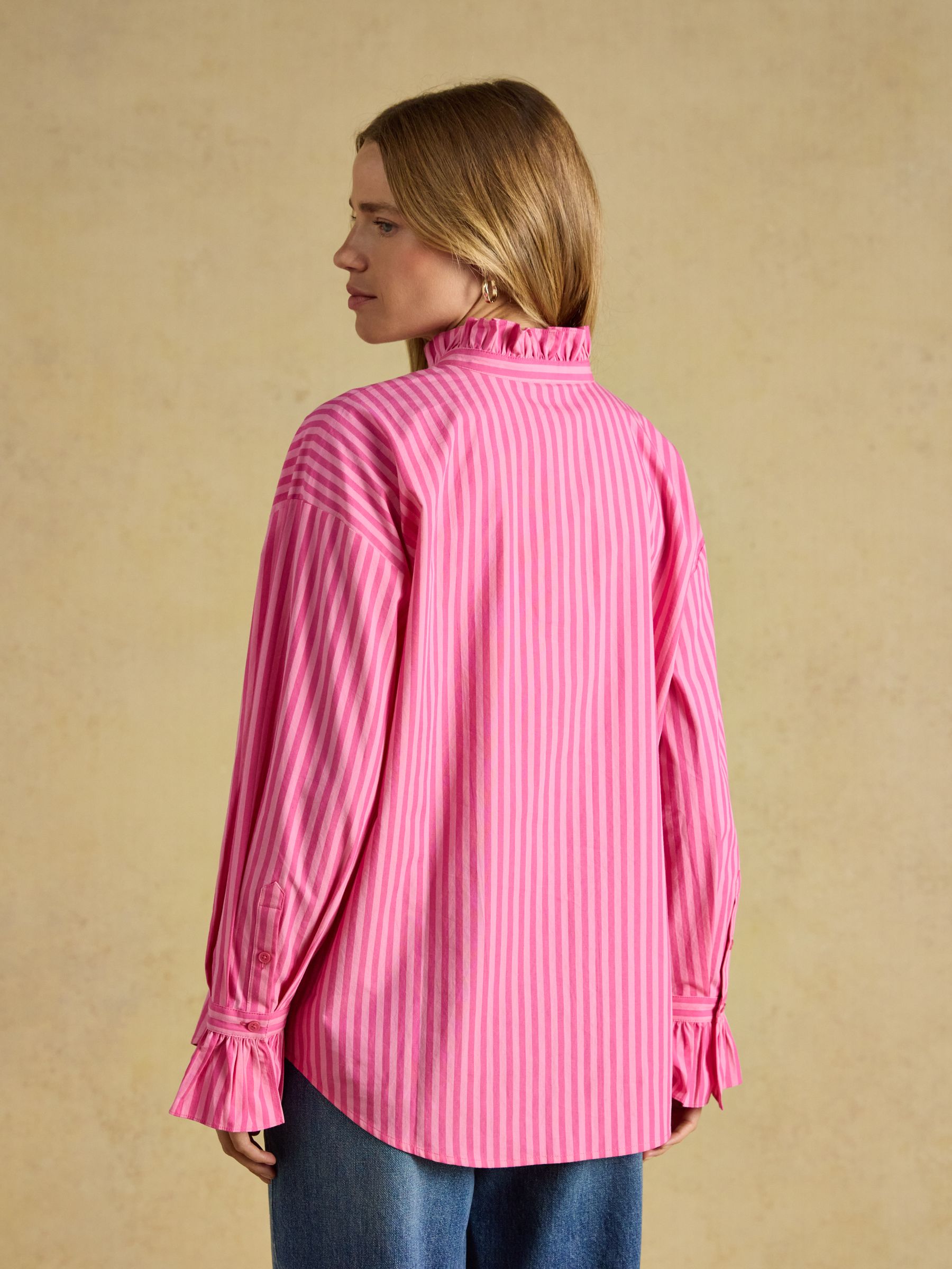 Mae Pink Stripe Relaxed Fit Shirt - Image 2 of 7