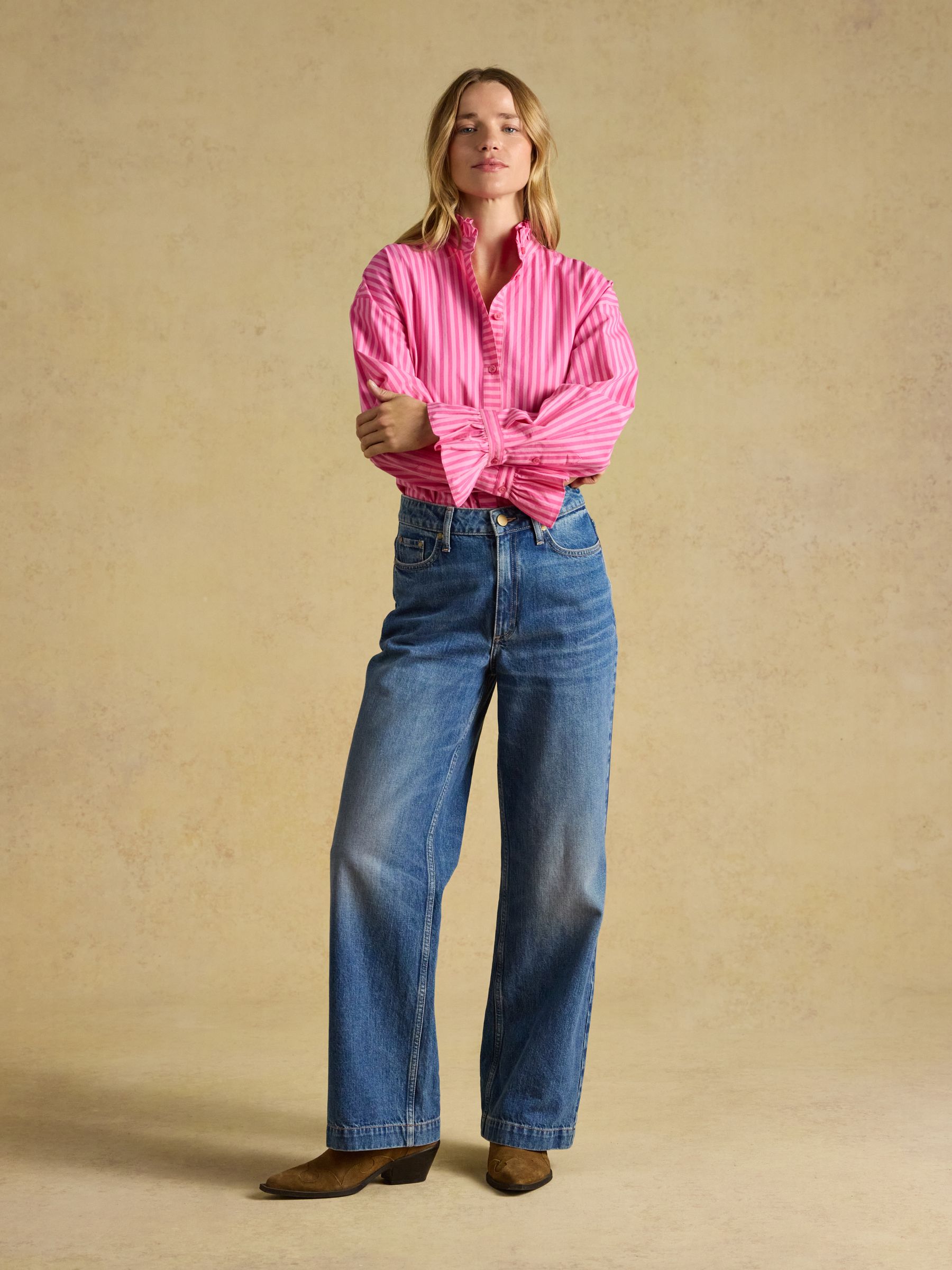Mae Pink Stripe Relaxed Fit Shirt - Image 6 of 7