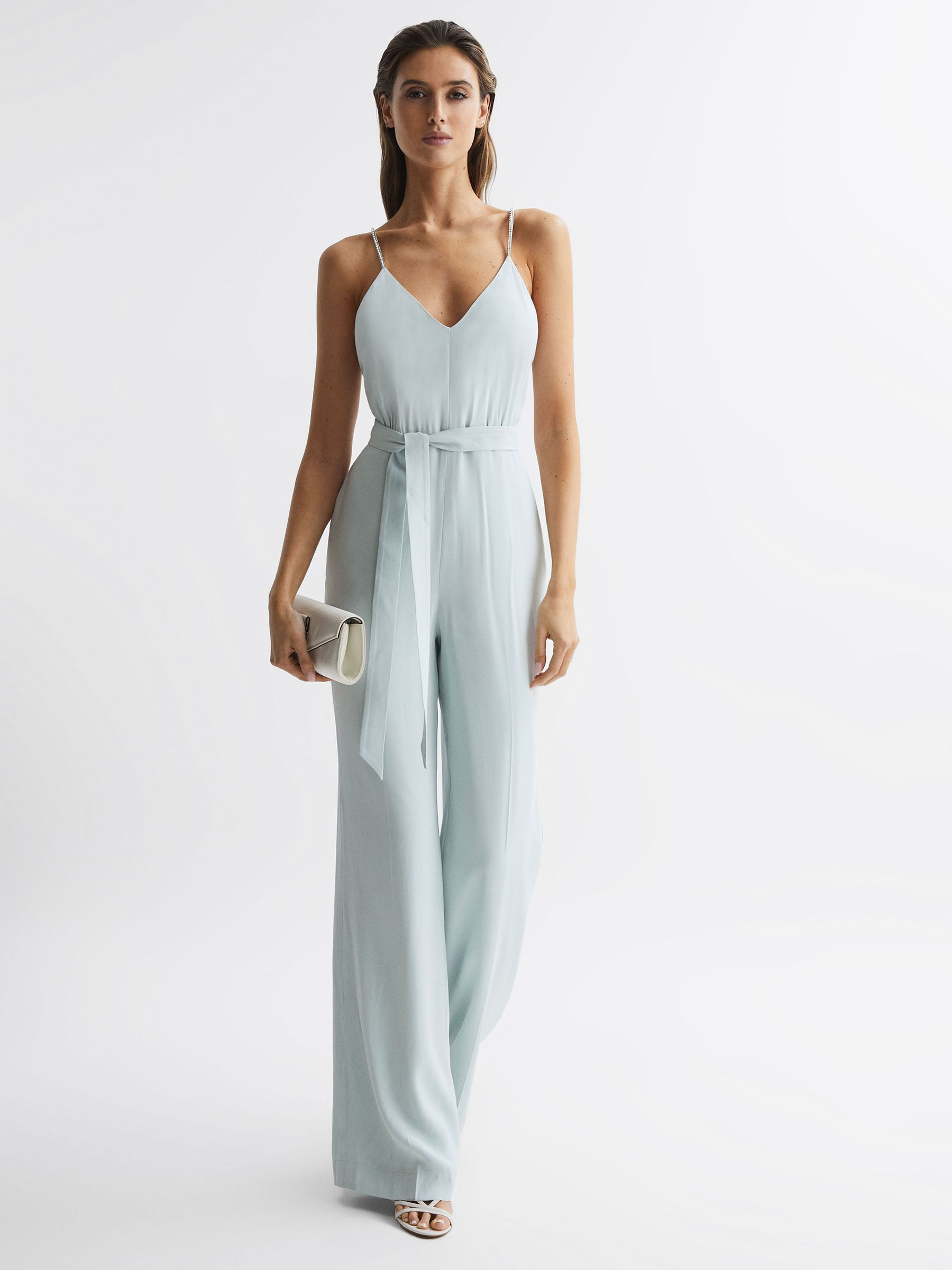 Embellished Wide Leg Jumpsuit in Green - Image 7 of 7