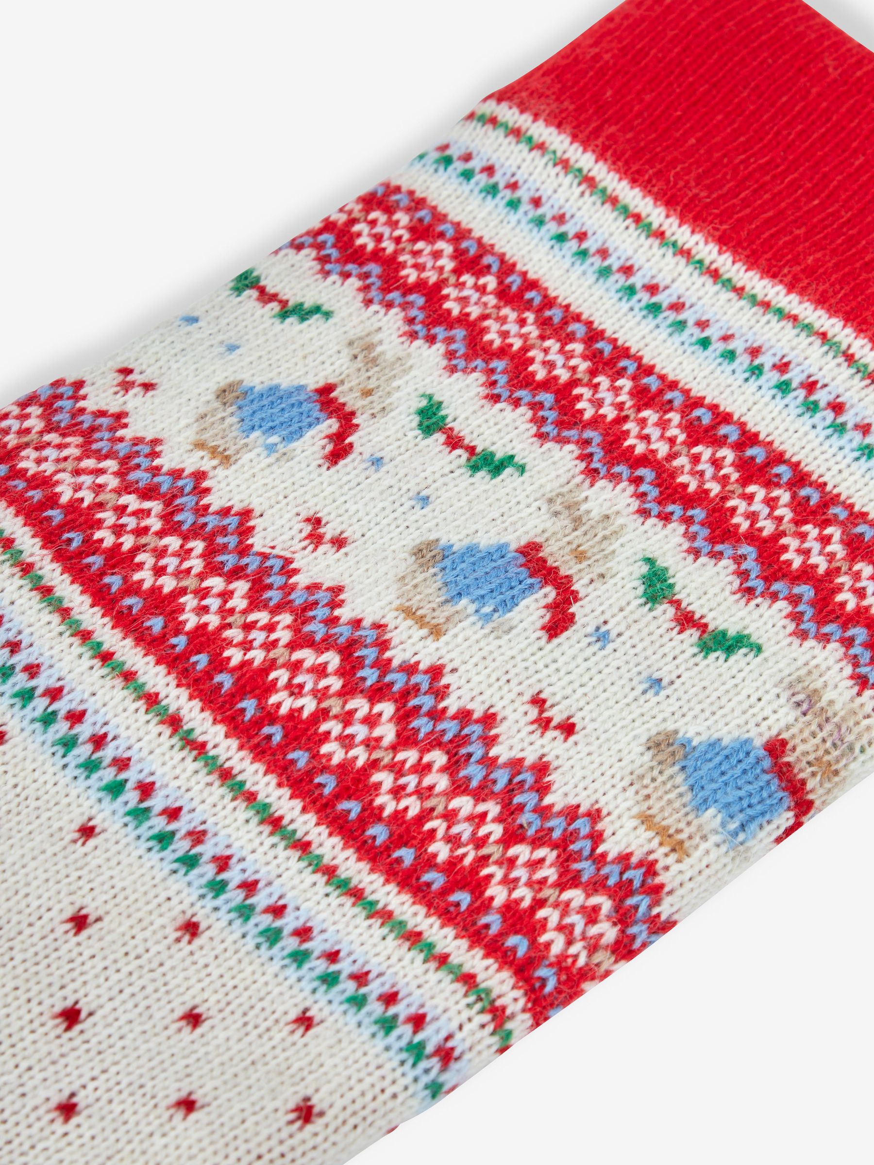 Red Personalised Peter Rabbit Fair Isle Knitted Stocking - Image 4 of 4