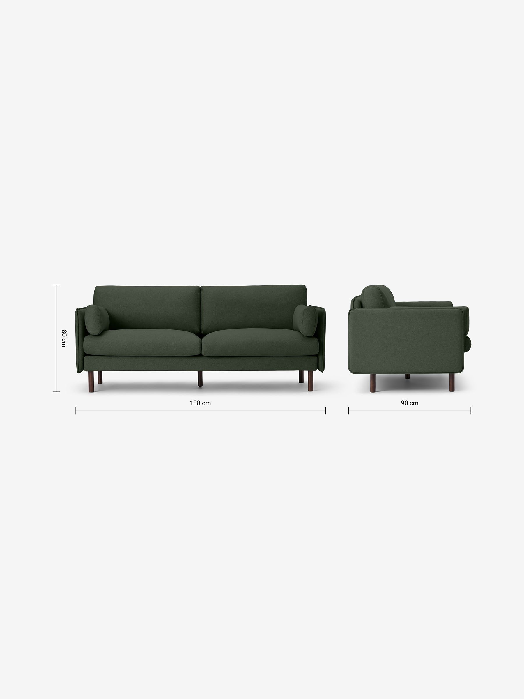 Brayla Sofa in a Box in Green - Image 7 of 9