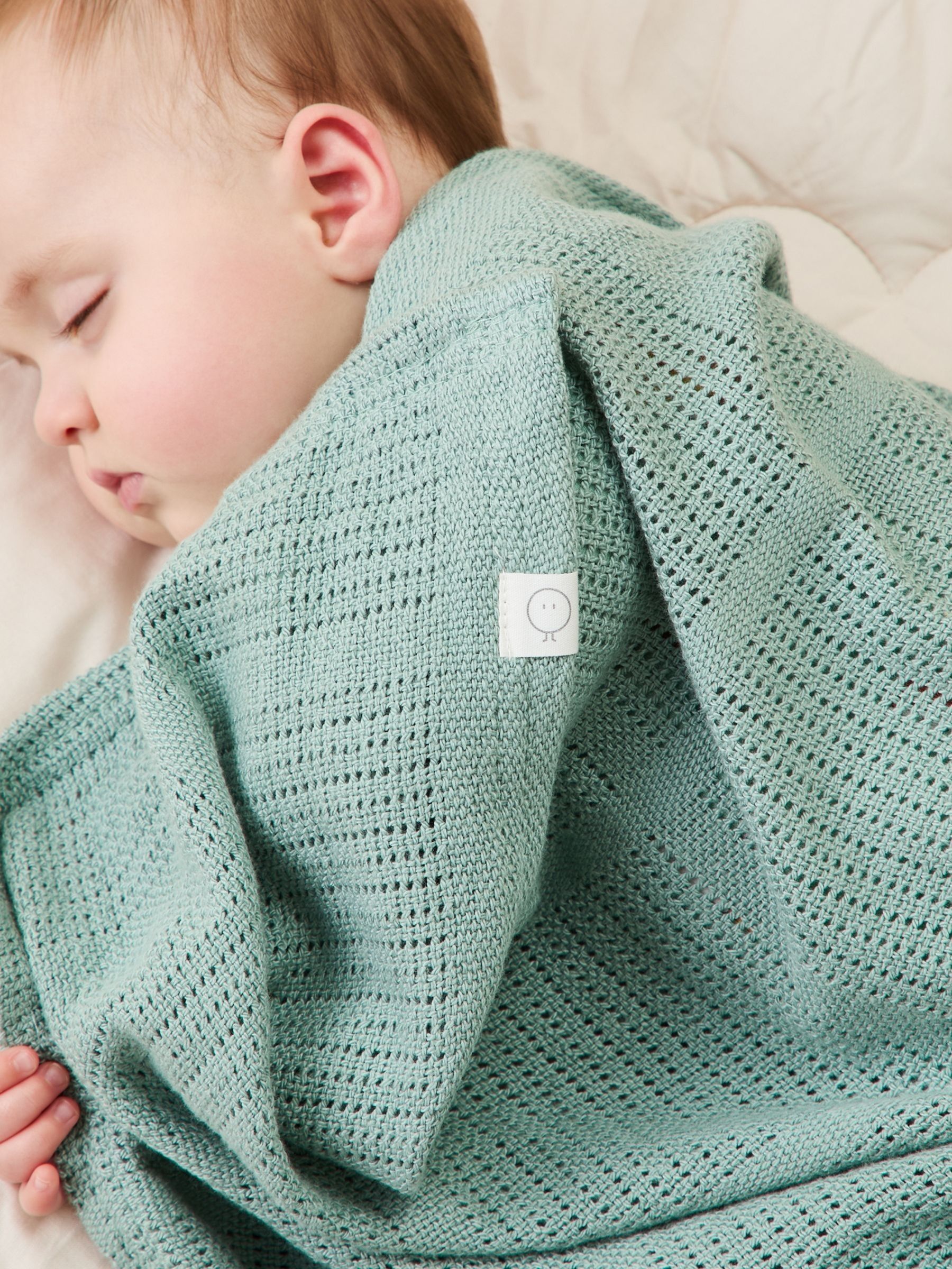 MORI Mint Green Blend Cellular Baby Blanket - Image 1 of 9