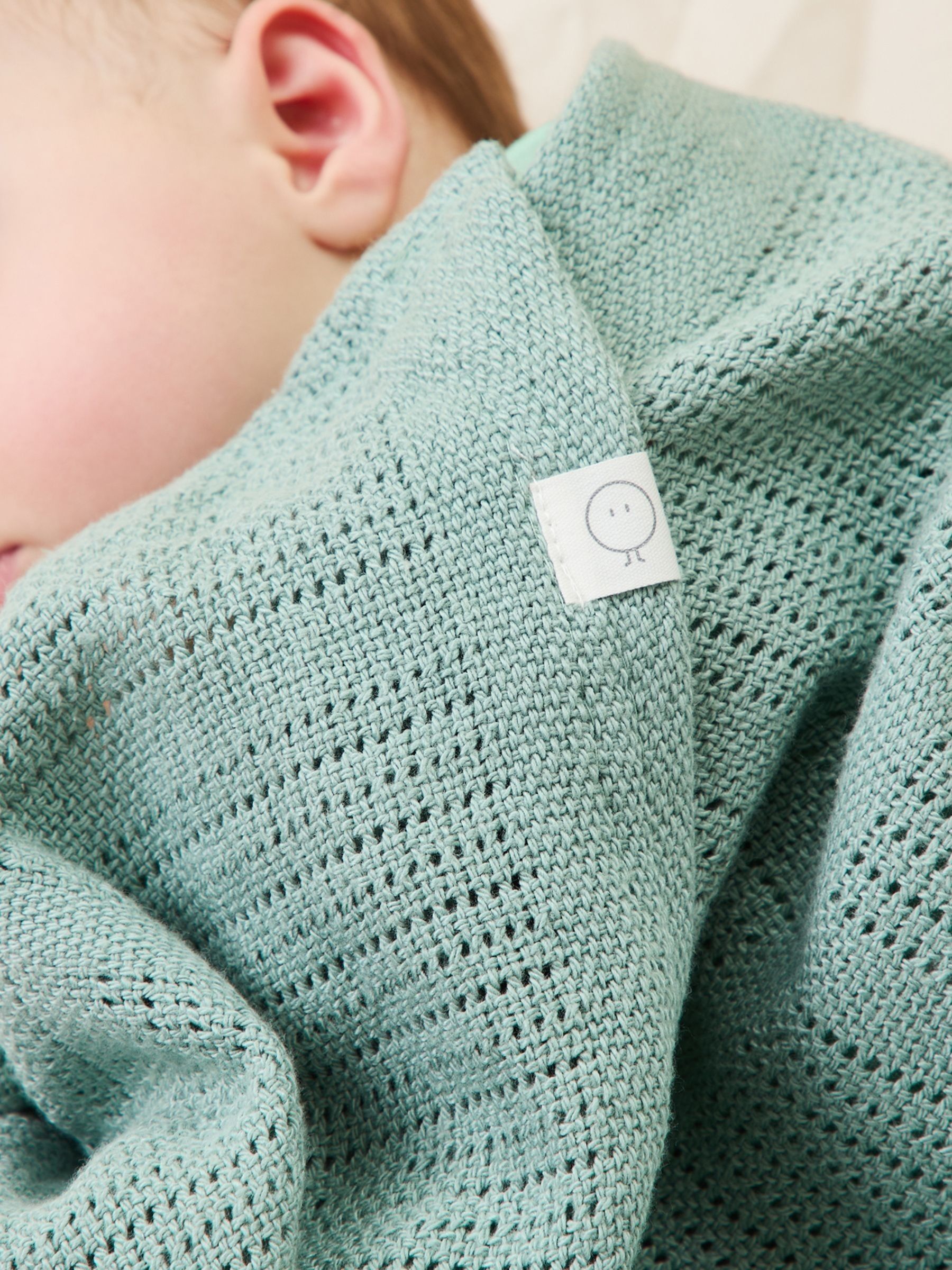 MORI Mint Green Blend Cellular Baby Blanket - Image 3 of 9