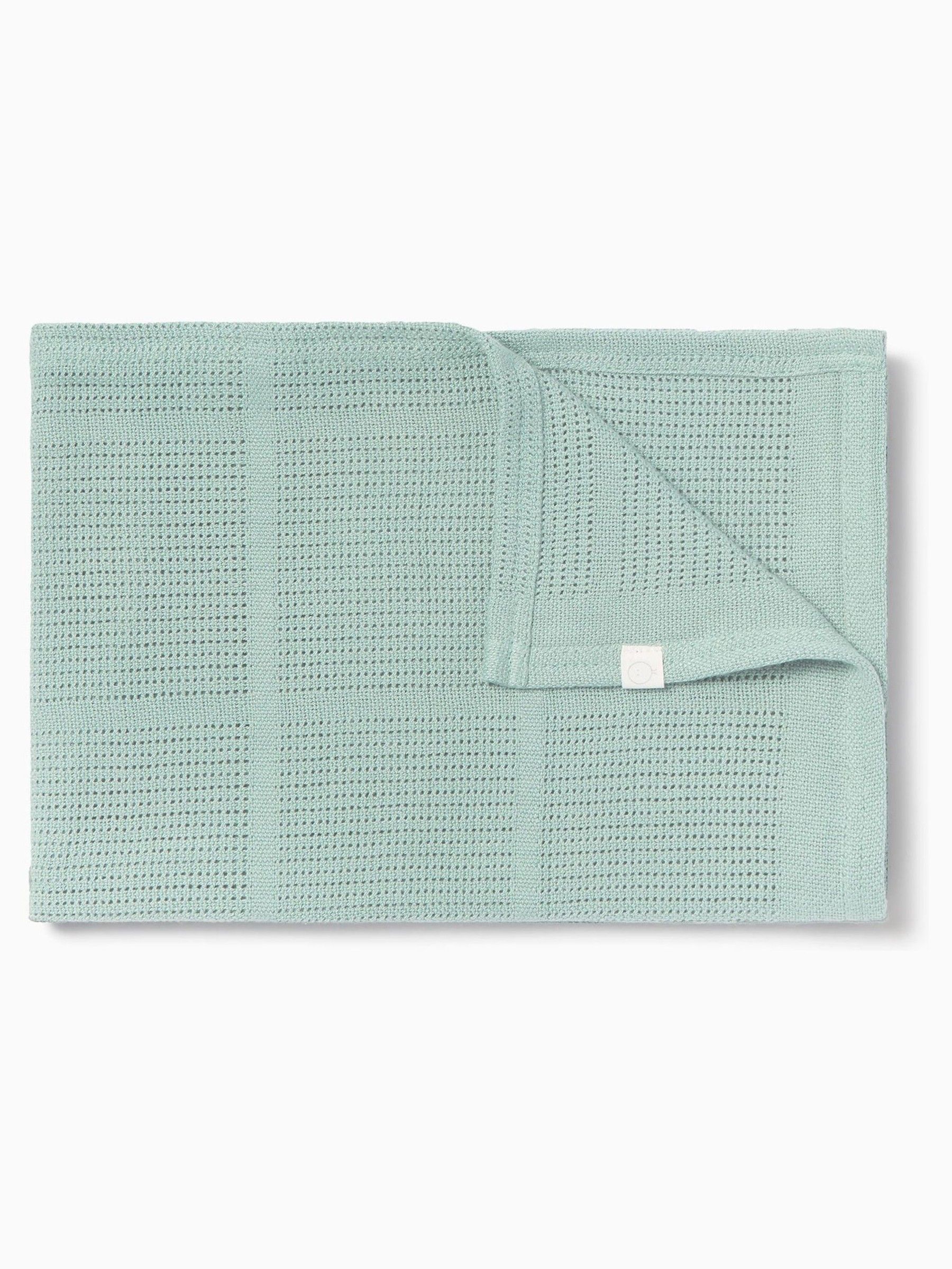 MORI Mint Green Blend Cellular Baby Blanket - Image 7 of 9