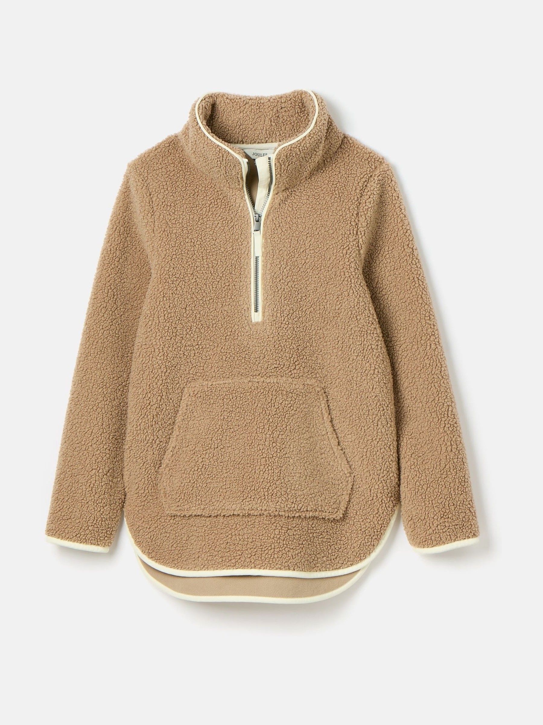 Aldeburgh Tan Brown Quarter Zip Fleece - Image 7 of 7