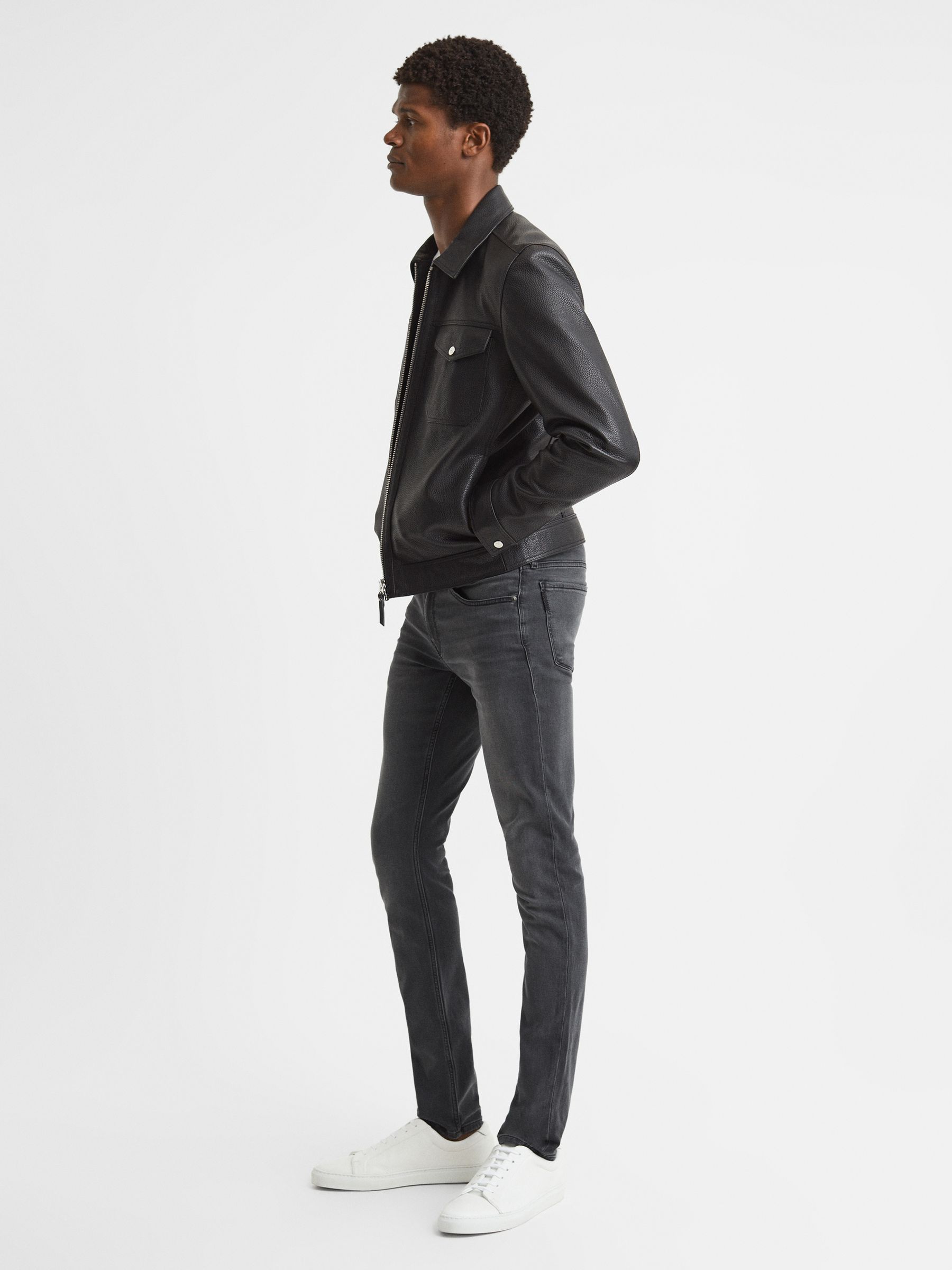 Paige High Stretch Super Skinny Jeans in Belnap - Image 3 of 5