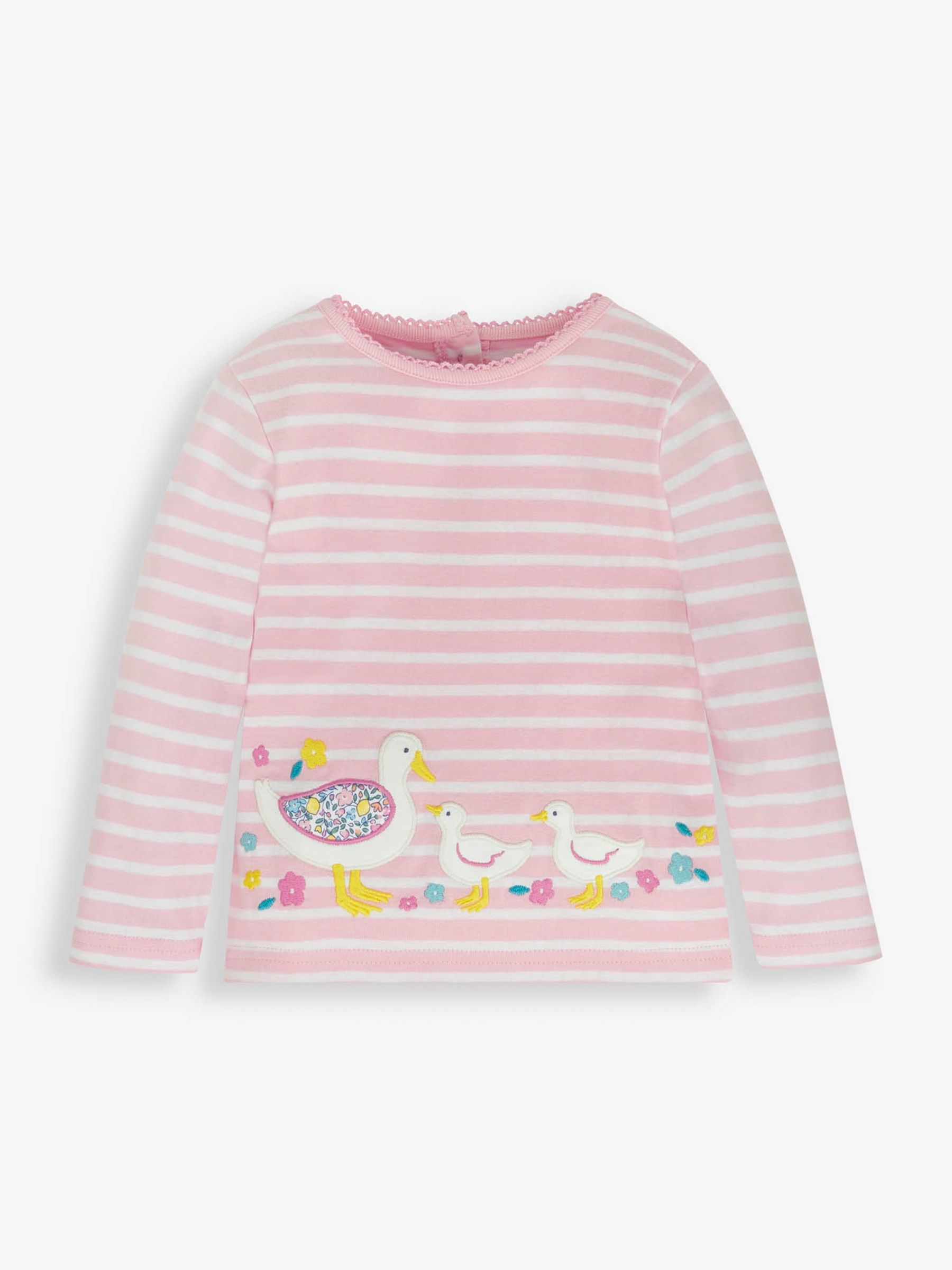 Pink Stripe Duck Appliqué Top - Image 1 of 3