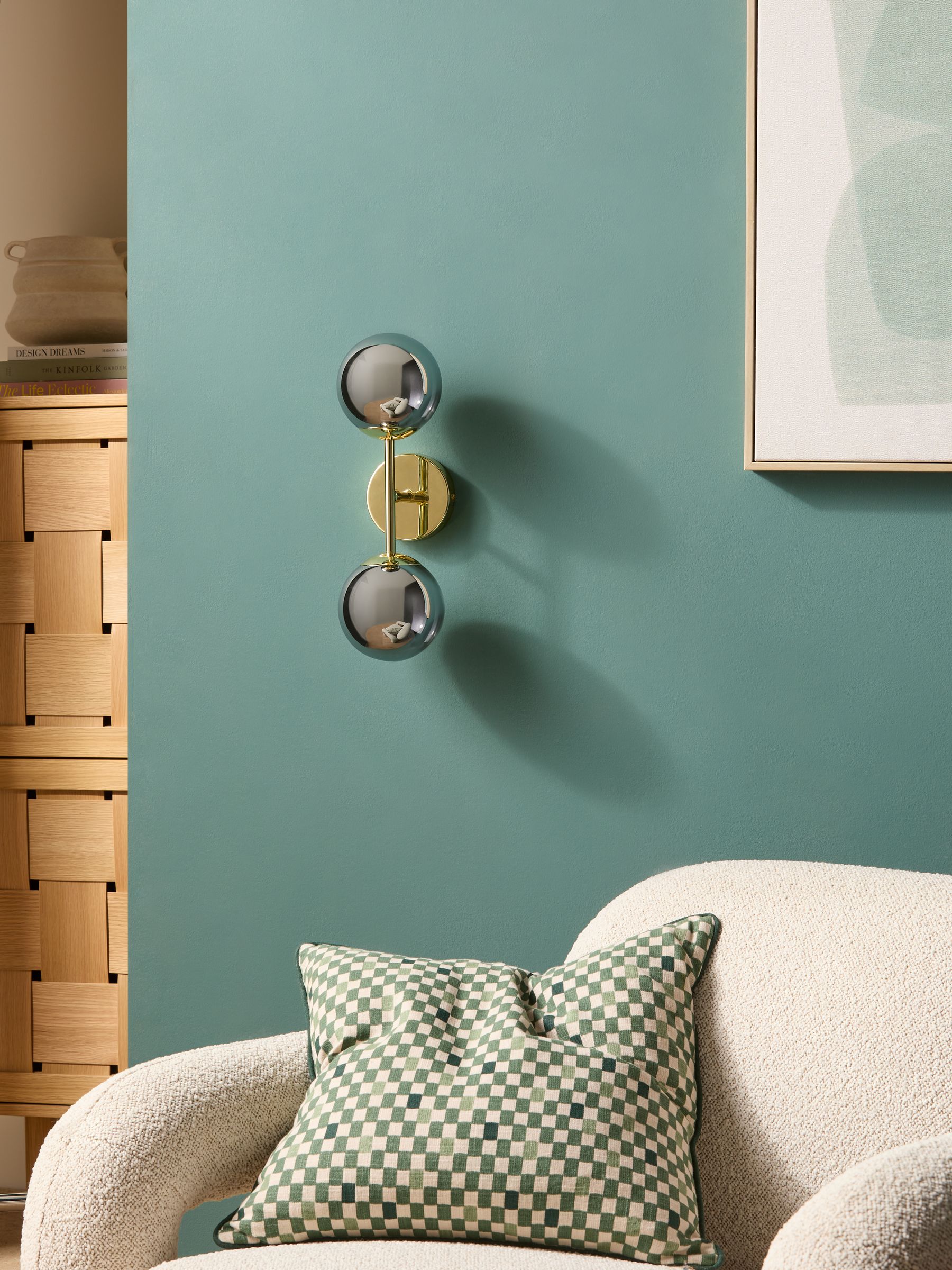 Globe Wall Light in Gold/Smoke Grey - Image 2 of 6