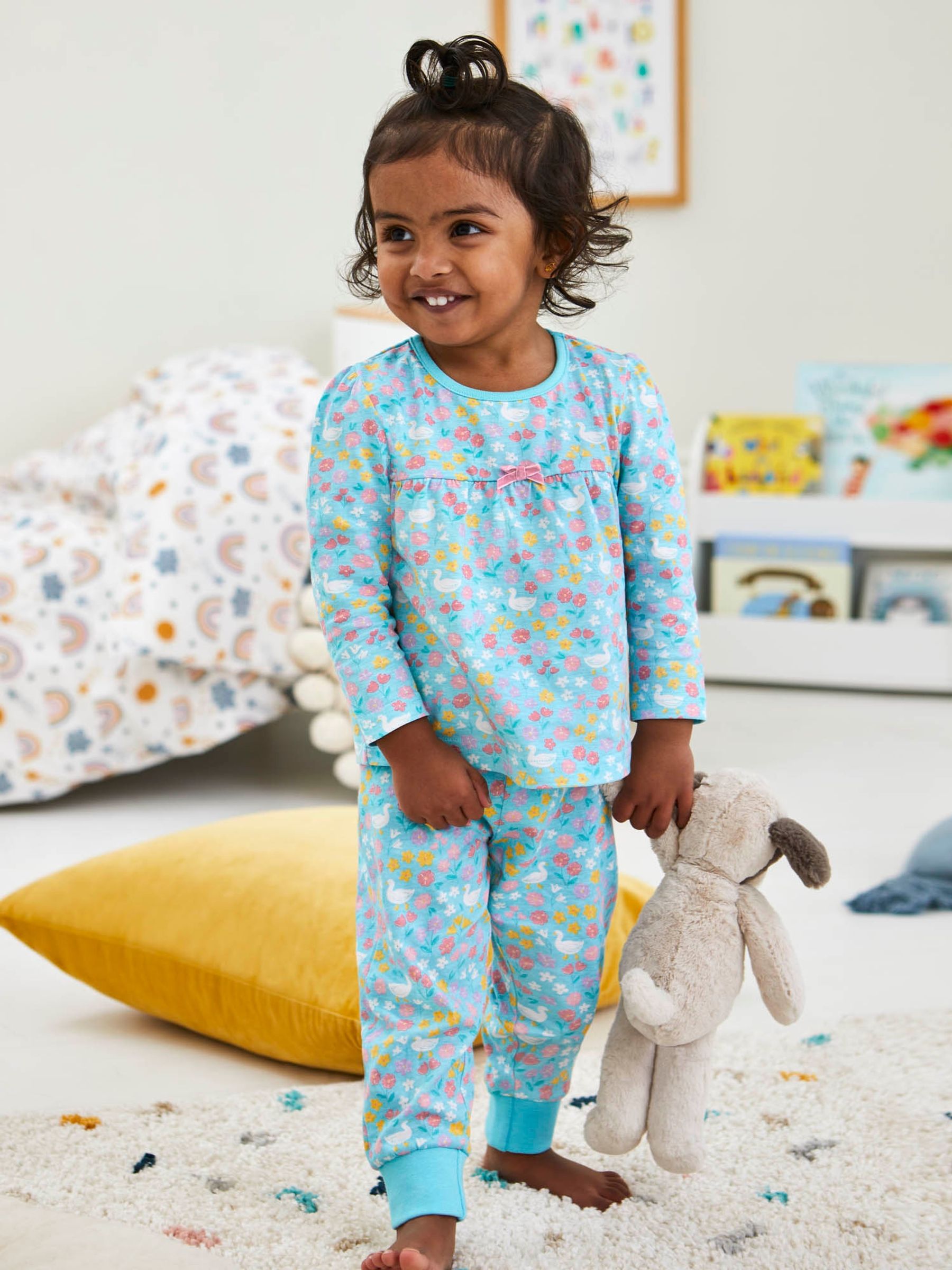 Duck Egg Girls' 2-Pack Duck Jersey Pyjamas - Image 11 of 12