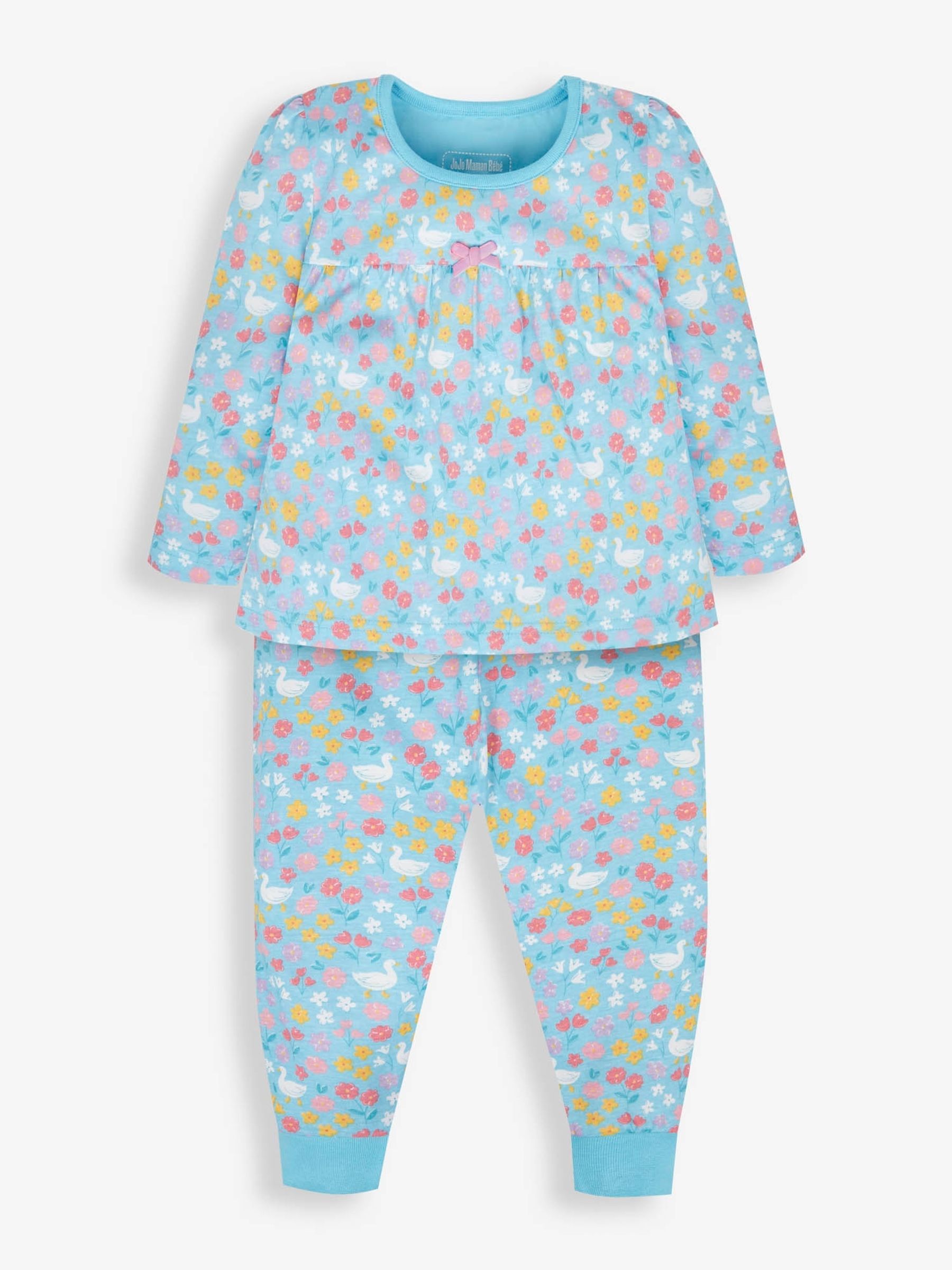 Duck Egg Girls' 2-Pack Duck Jersey Pyjamas - Image 2 of 12