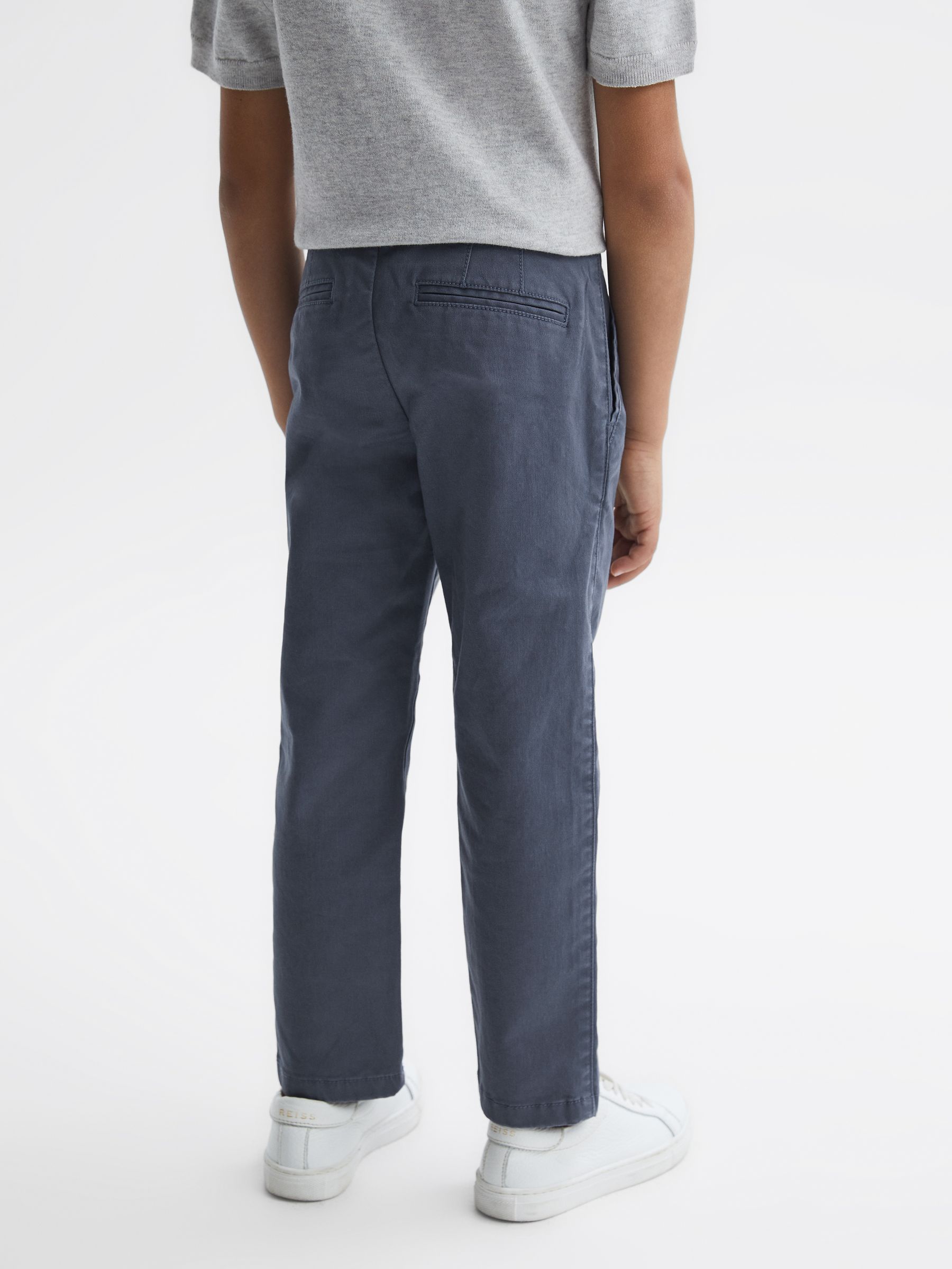 3-9 yrs Slim Fit Casual Chinos in Bright Airforce - Image 5 of 6