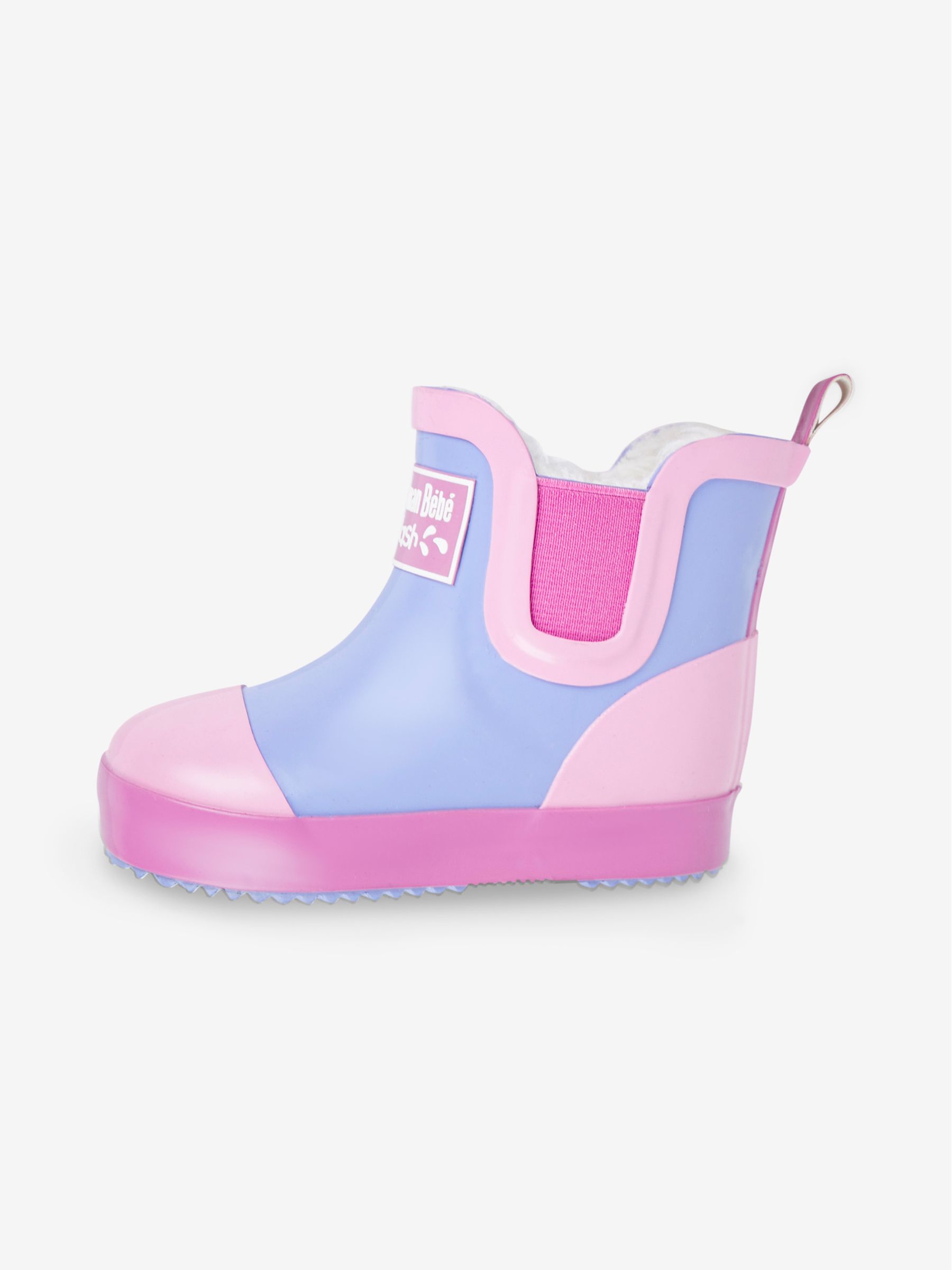 Lilac Purple Cosy Lined Colour Block Wellies - Image 6 of 7