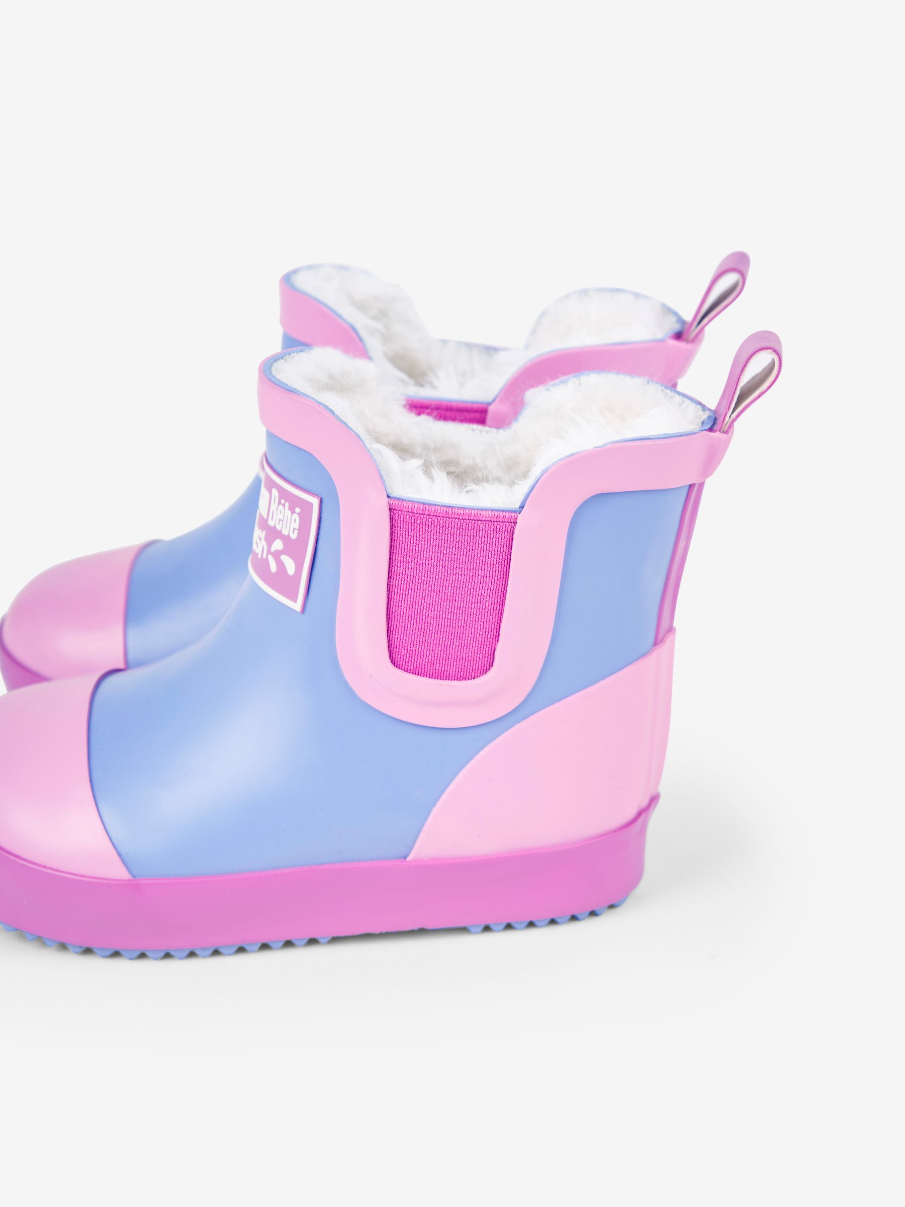 Lilac Purple Cosy Lined Colour Block Wellies - Image 7 of 7