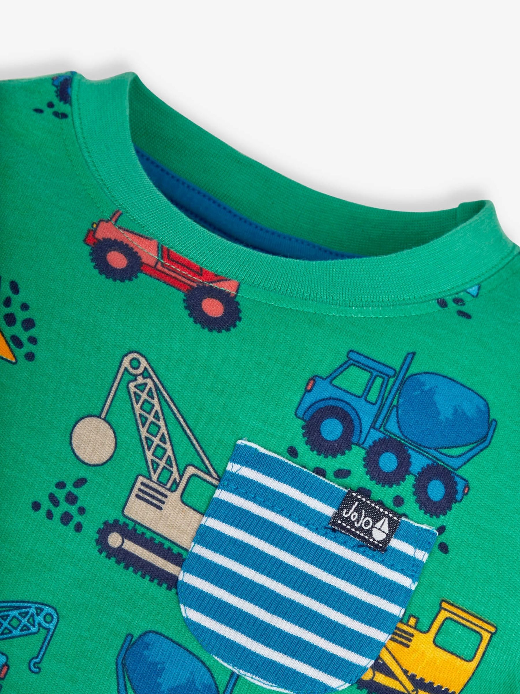 Green Construction Print Pocket T-Shirt - Image 2 of 2