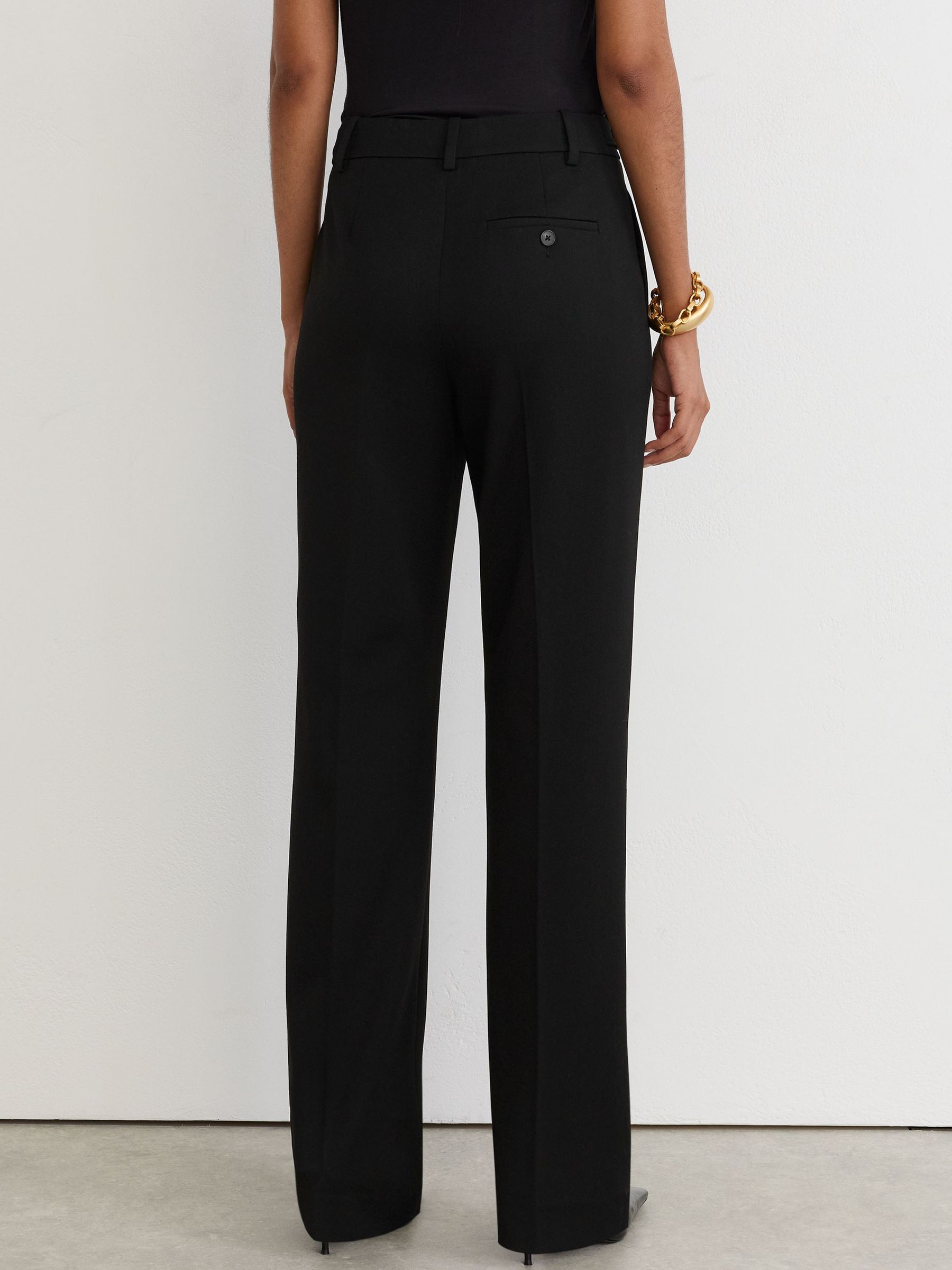 Petite Straight-Leg Side-Adjuster Trousers in Black - Image 6 of 8