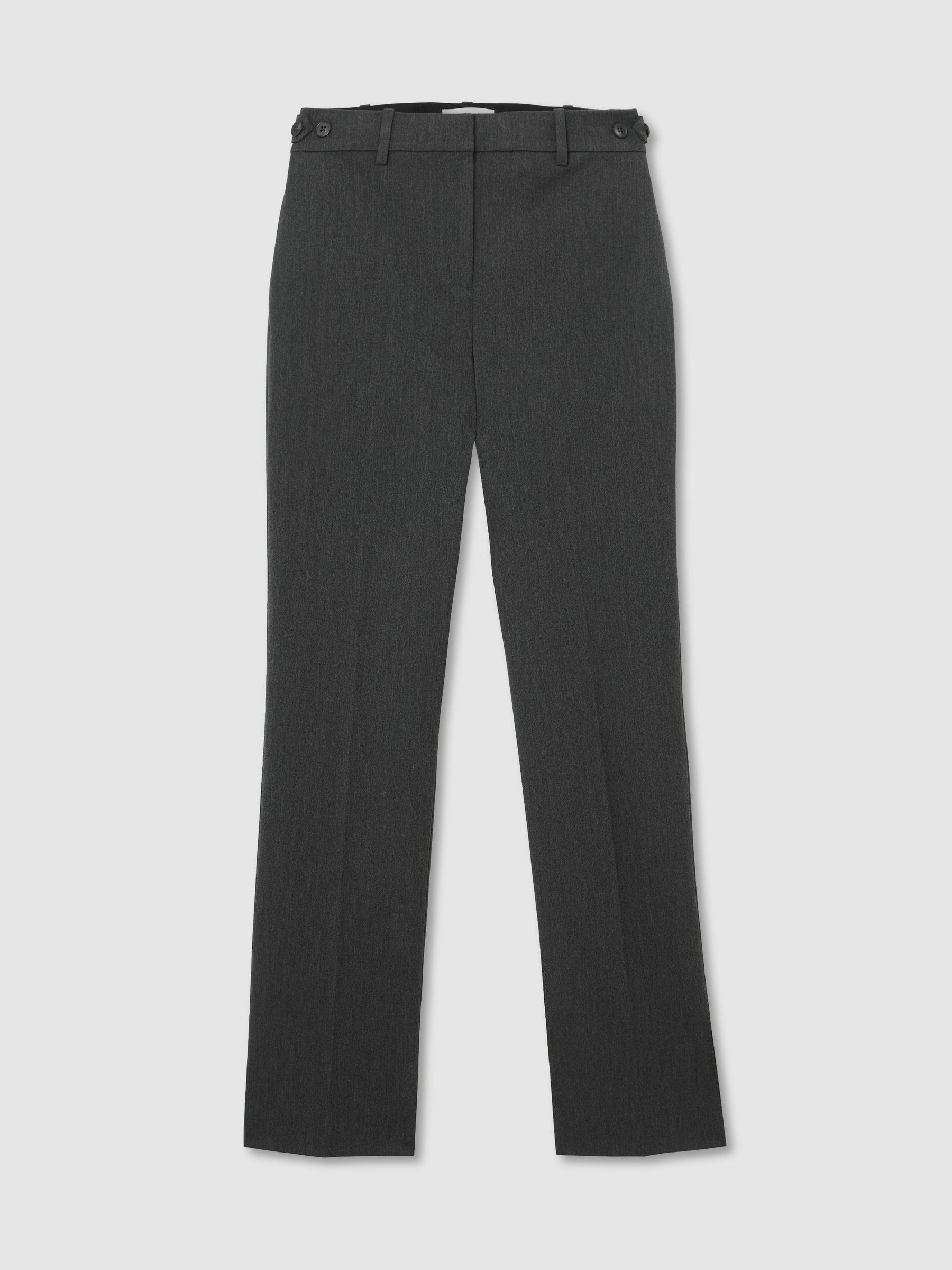 Petite Straight-Leg Side-Adjuster Trousers in Grey - Image 2 of 8