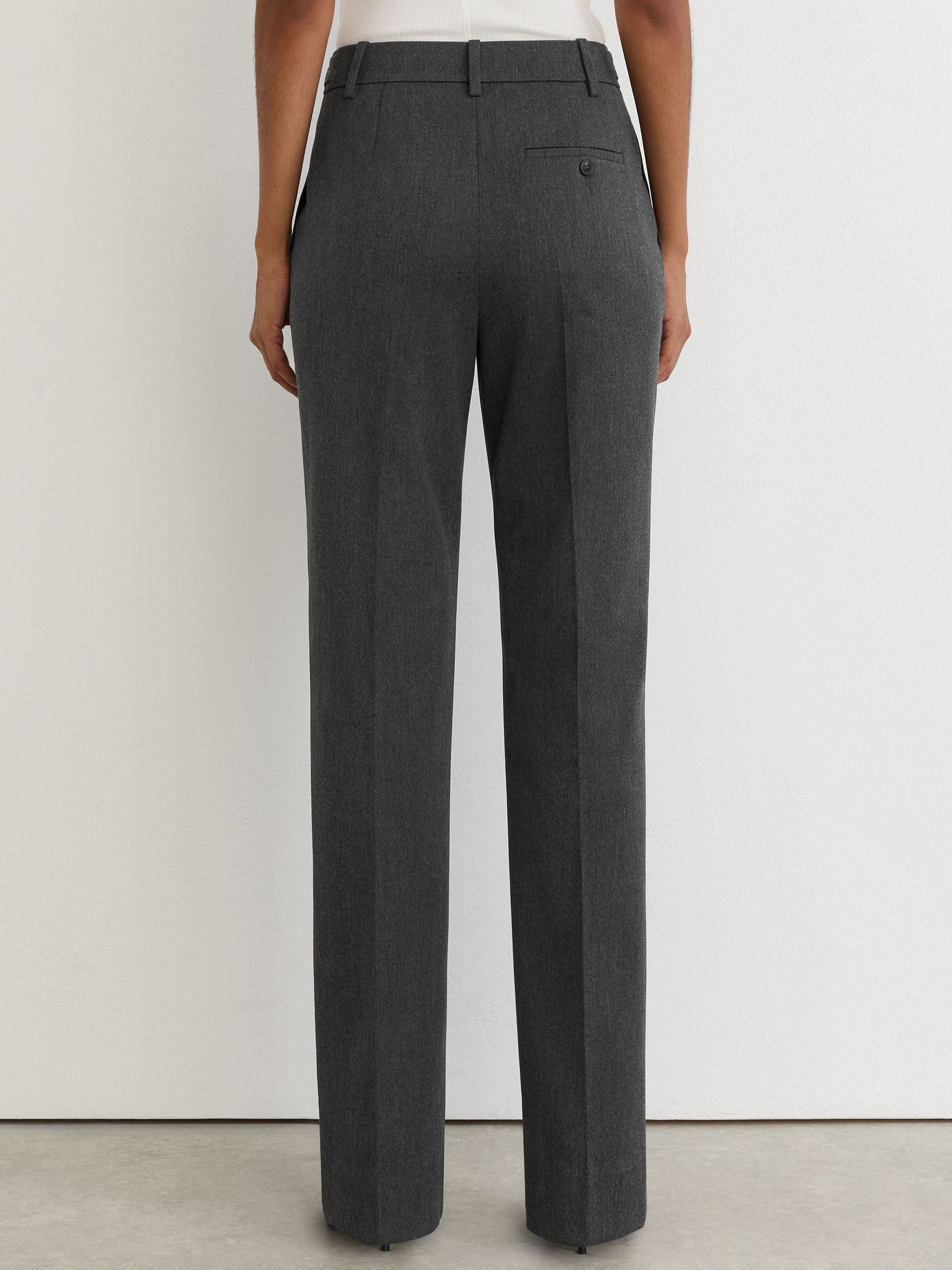 Petite Straight-Leg Side-Adjuster Trousers in Grey - Image 6 of 8