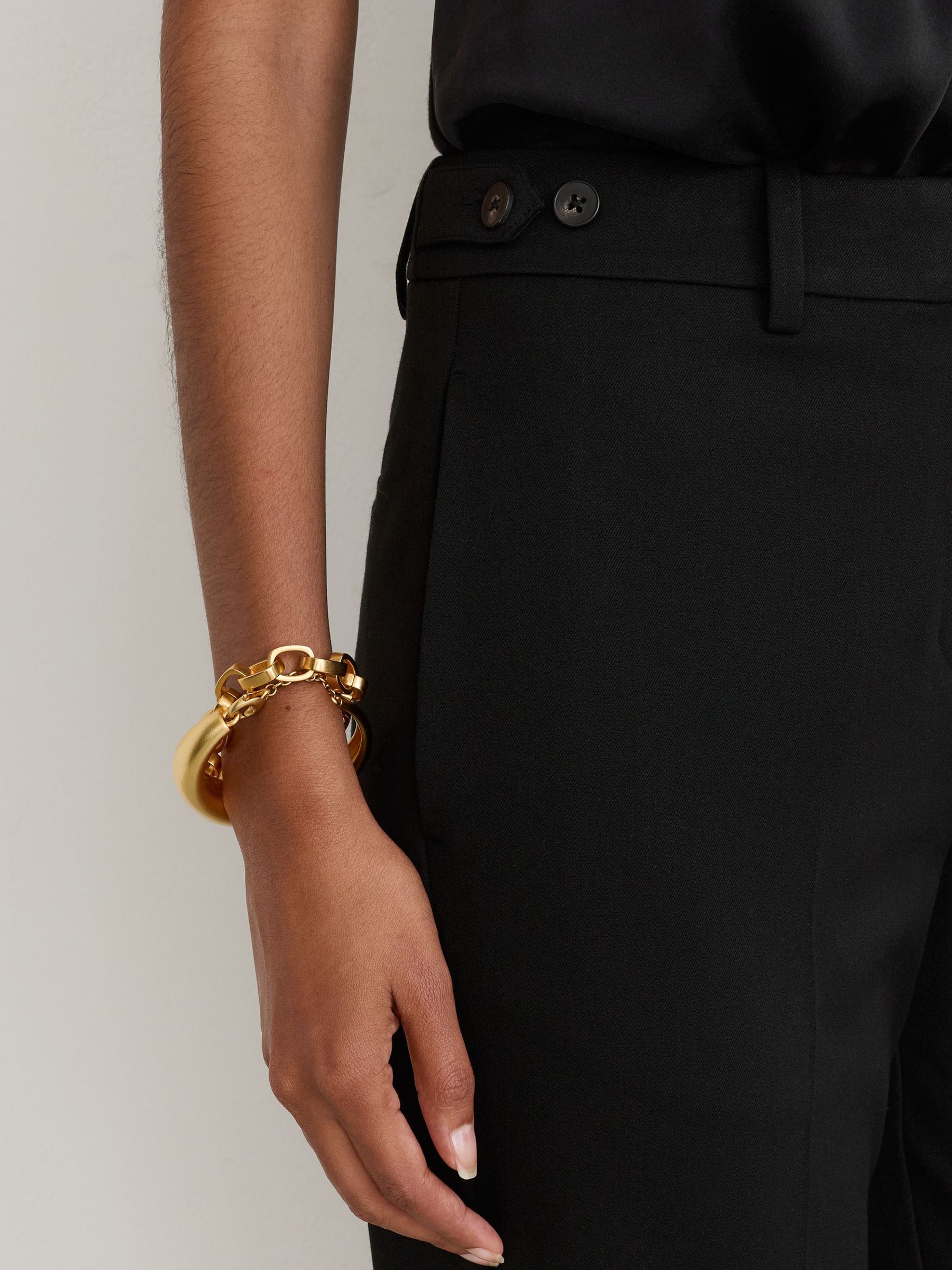 Straight-Leg Side-Adjuster Trousers in Black - Image 5 of 7